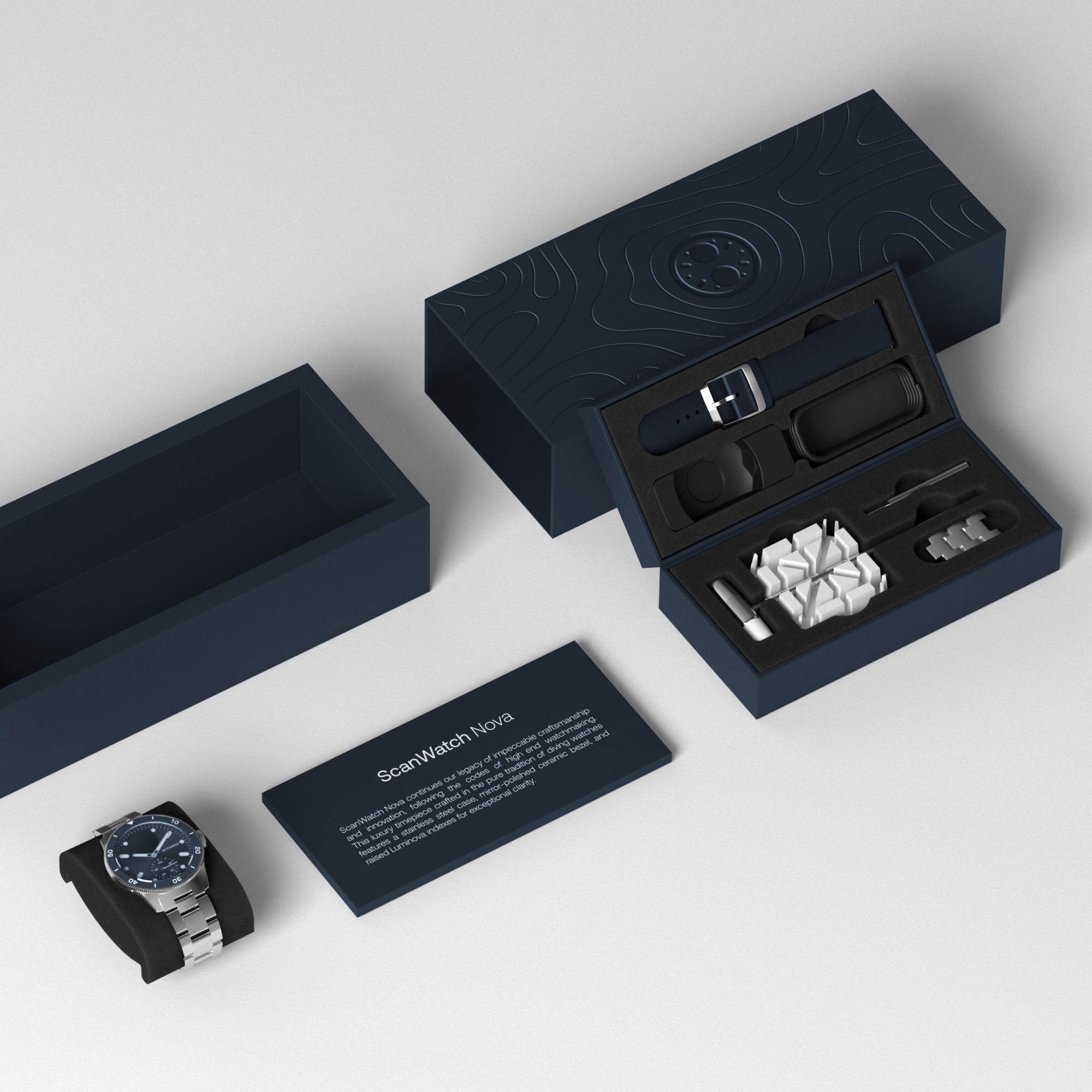 Withings Scanwatch Nova -älykello, 42 mm, sininen