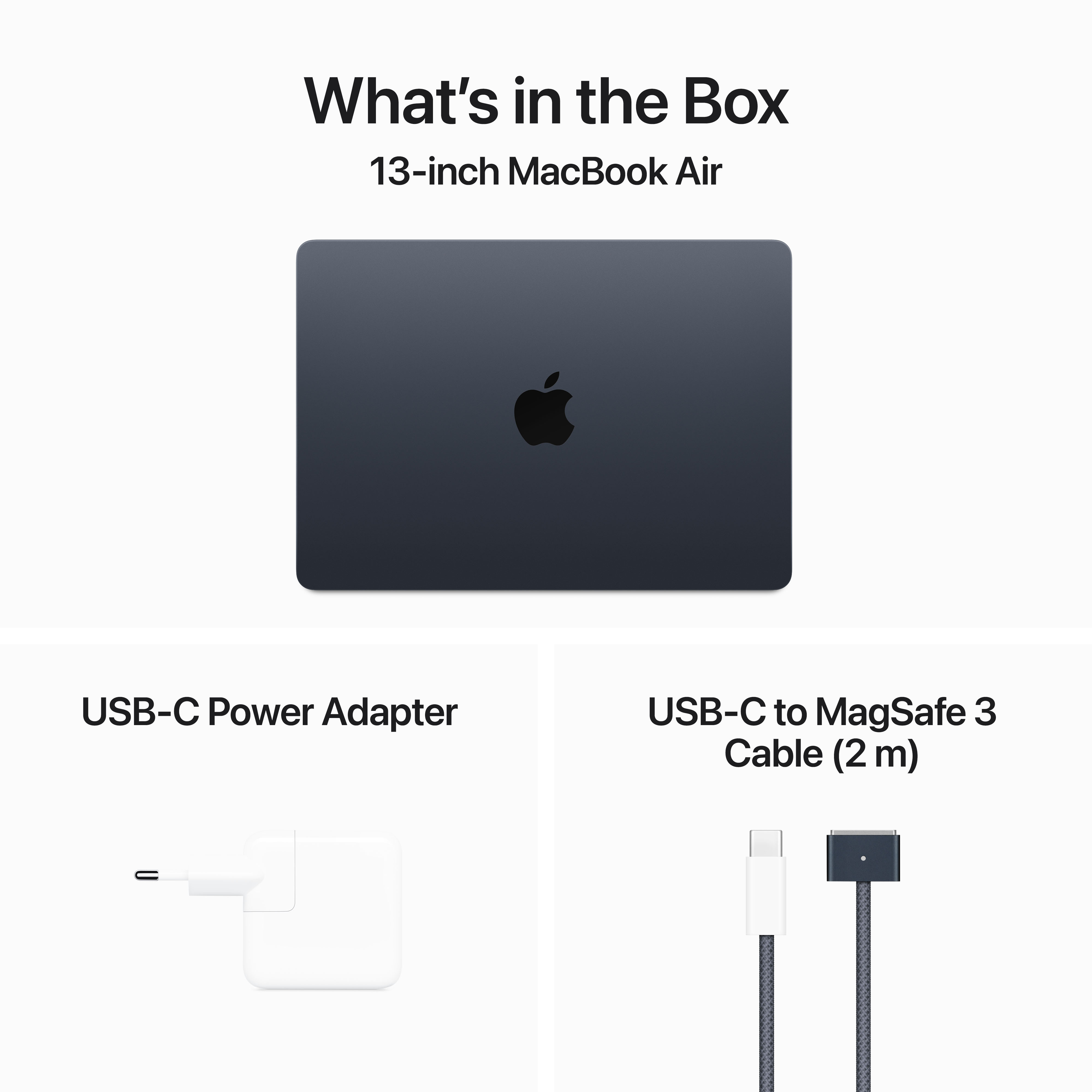 Apple MacBook Air 13" M3 16 Gt, 512 Gt 2024 -kannettava, keskiyö (MXCV3)