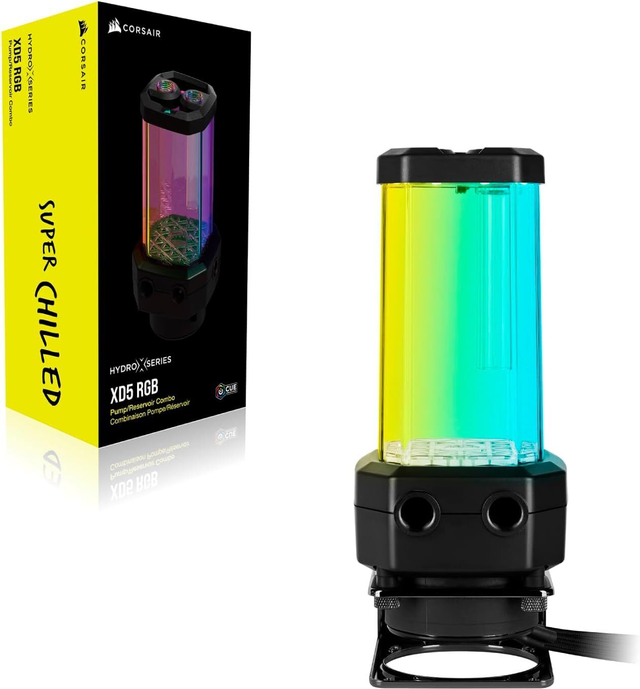 Corsair Hydro X Series XD5 RGB Pump/Reservoir Combo -pumppu/säiliö, musta