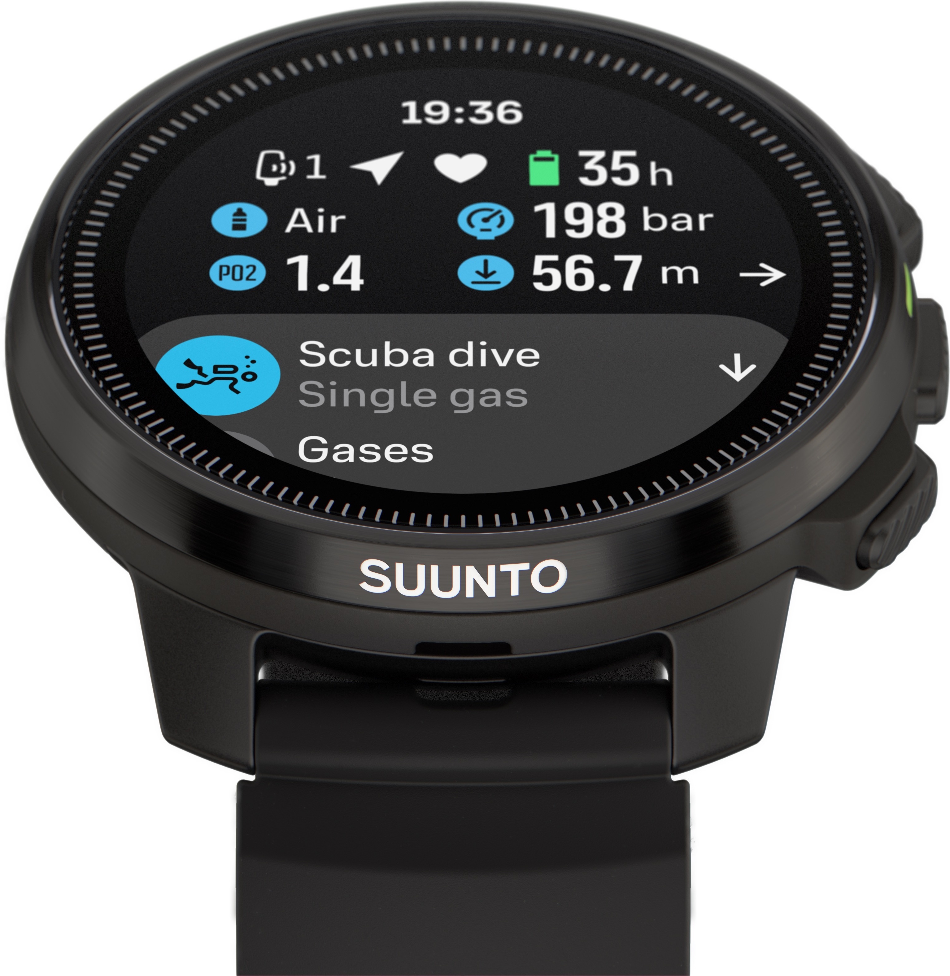 Suunto Ocean -urheilukello, 50 mm, All Black