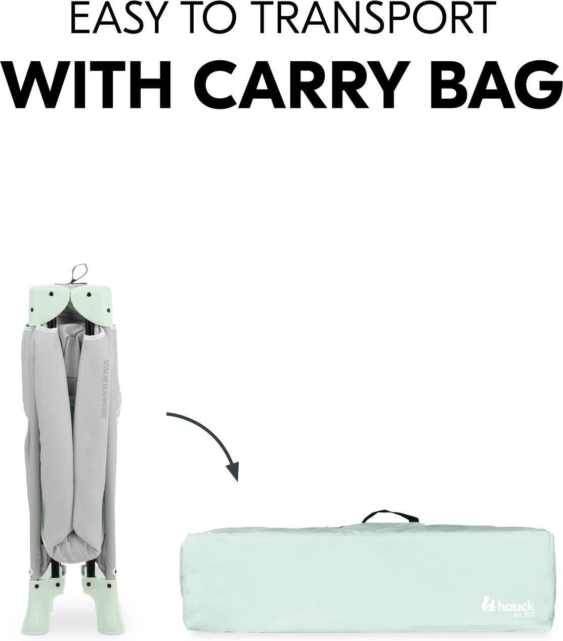 Hauck Dream N Play Plus matkasänky, dusty mint