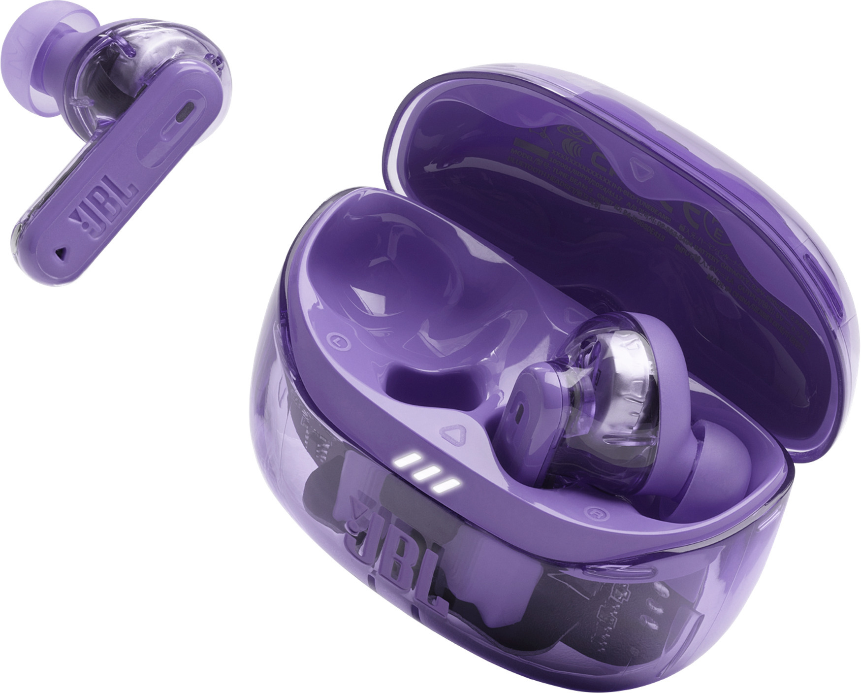 JBL Tune Beam 2 nappikuulokkeet aktiivisella melunvaimennuksella, Ghost Purple