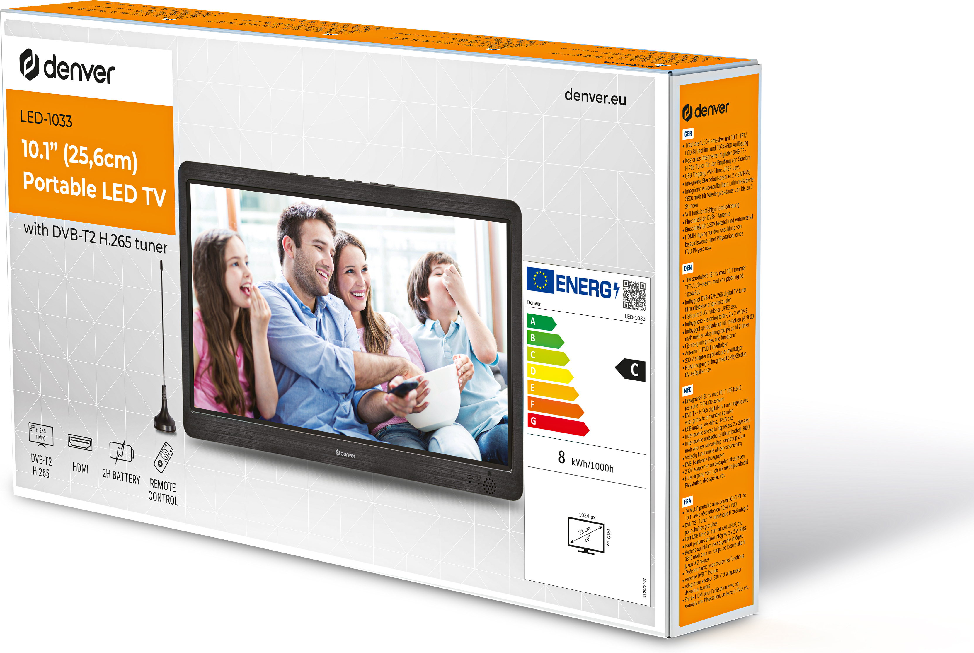 Denver LED-1033 10,1" kannettava TV