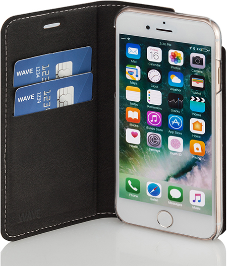 Wave BookCase suojakotelo, iPhone 6 / 6s / 7 / 8 / SE, ruusukulta
