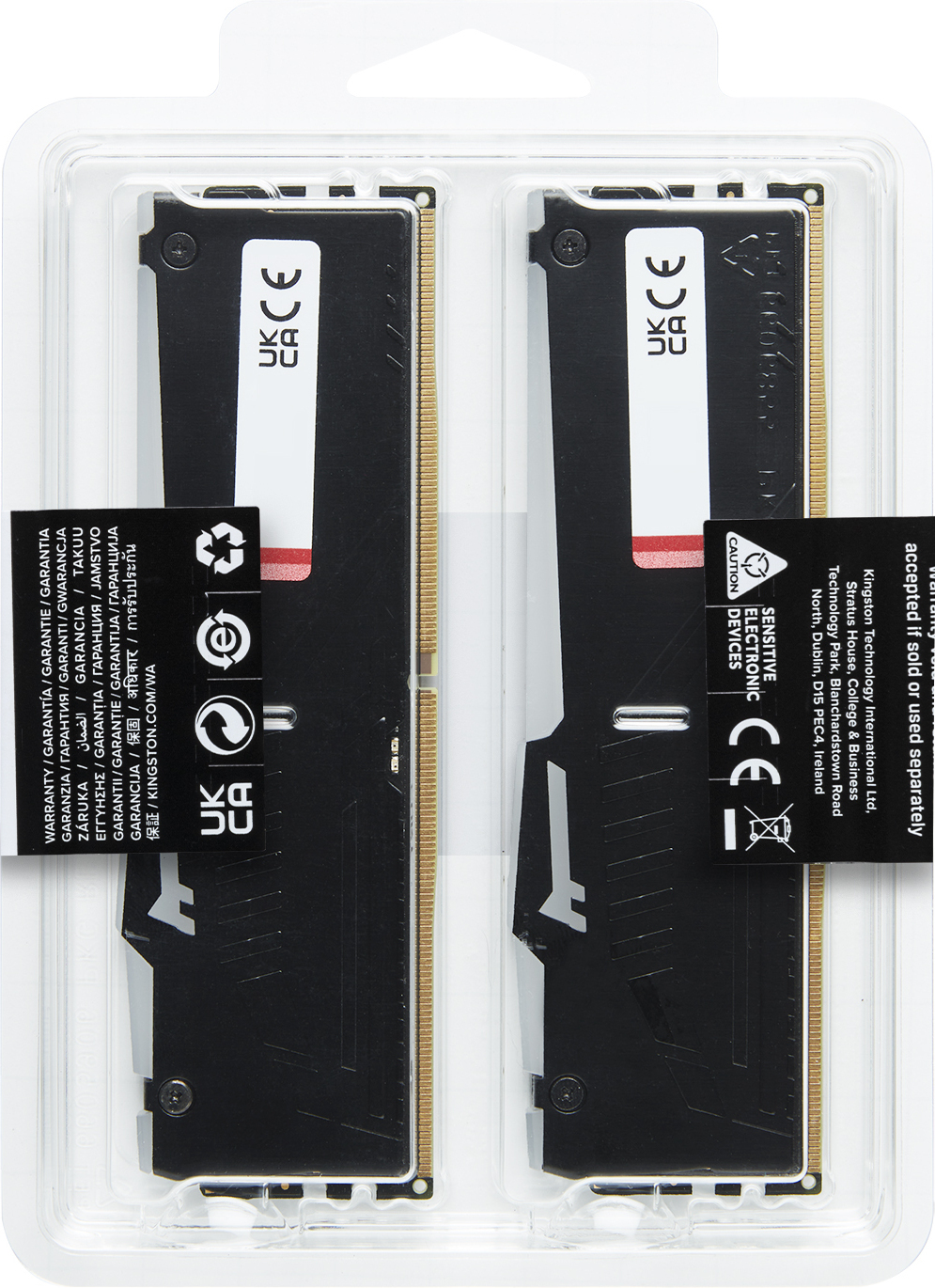 Kingston FURY Beast DDR5 RGB 6000 MHz CL36 16 Gt -muistimodulipakkaus