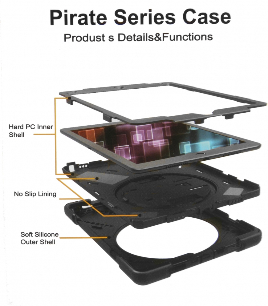 Insmat Ruggered Armor 4IN1 - kovatekoinen suojakotelo, iPad 10.2" 7-9th Gen 2019-2021