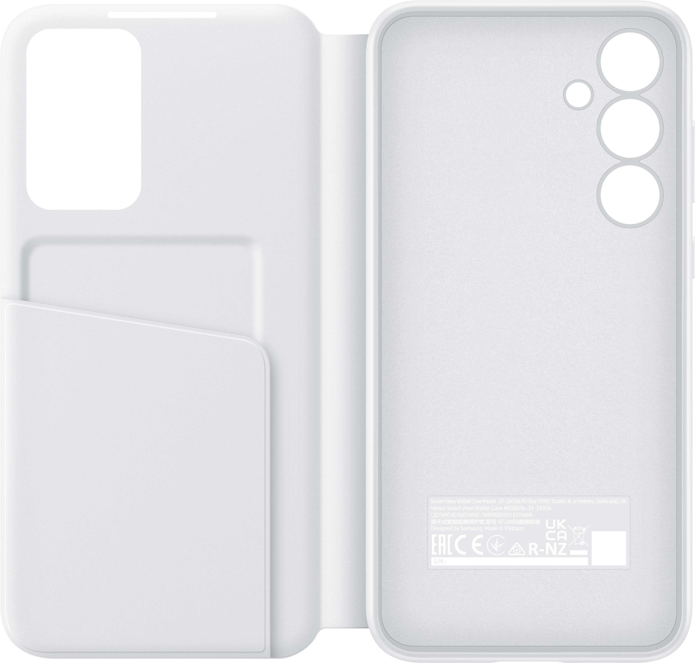 Samsung Galaxy A55 Smart View Wallet Case -lompakkokotelo, musta