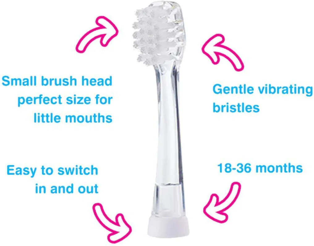 Brush Baby BabySonic vauvasähköhammasrhan vaihtoharja. 0-18kk, 2 kpl