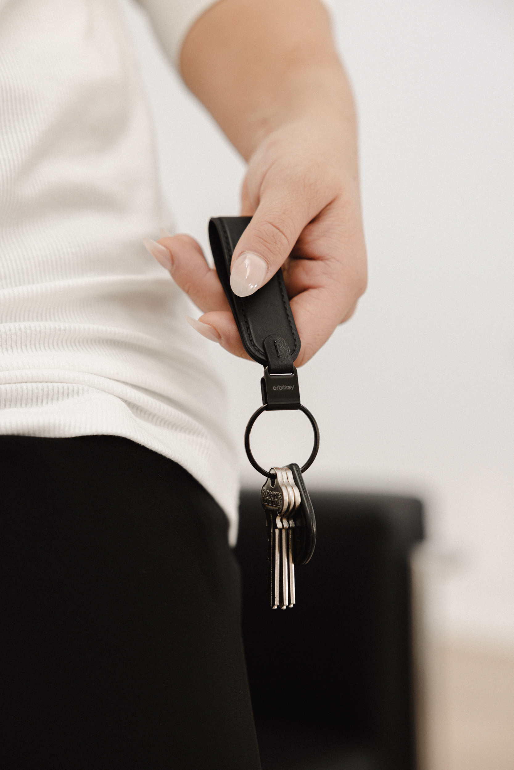 Orbitkey Loop Keychain -avaimenperälenkki, musta