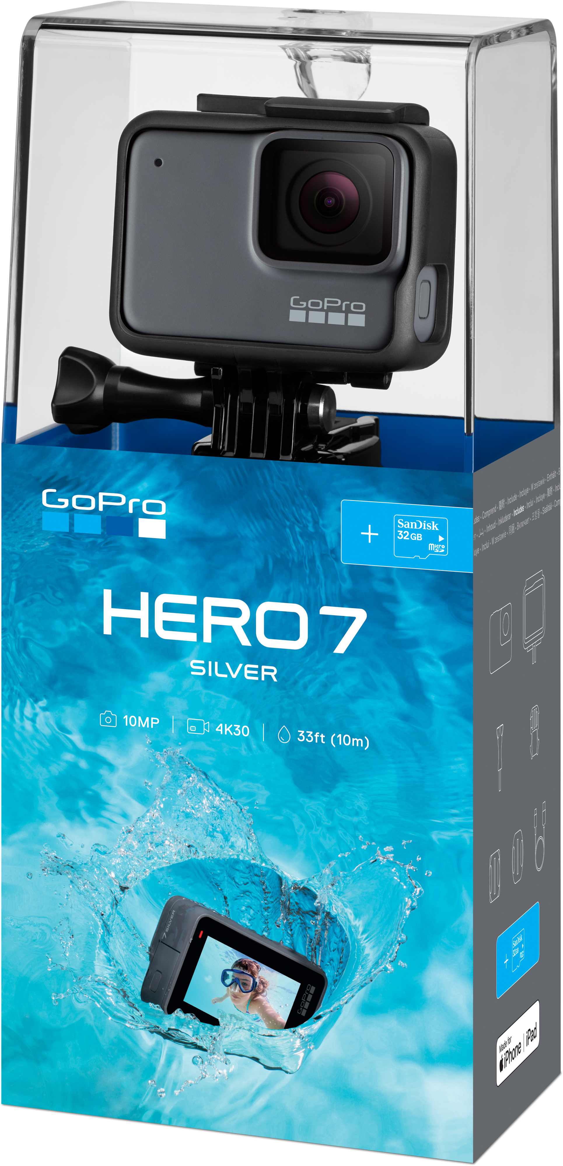 Купить gopro 7. Экшн-камера GOPRO hero7. Гопро 7 Сильвер. GOPRO Hero 7. Камера GOPRO hero7 Silver Edition.
