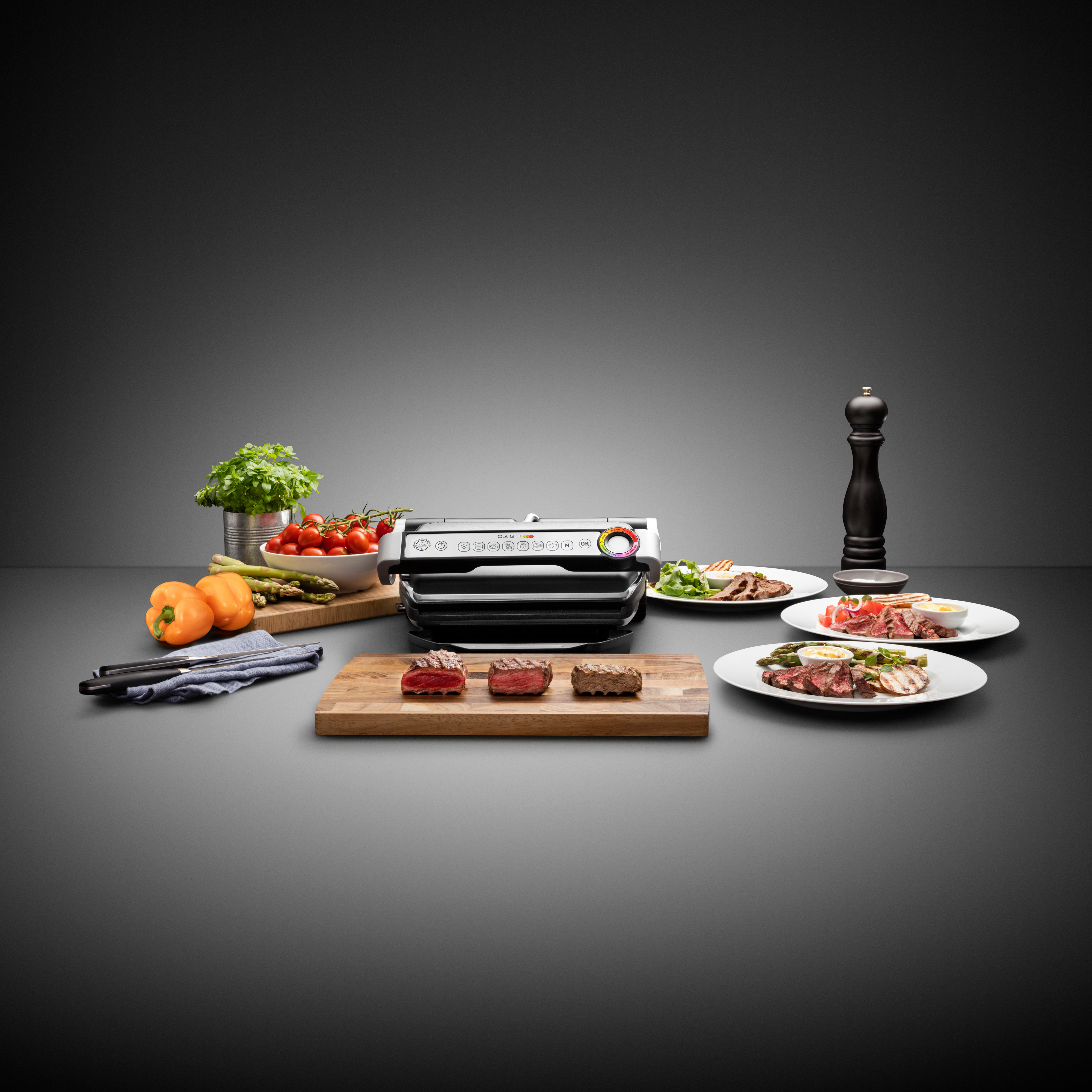 OBH Nordica OptiGrill Extra -pöytägrilli, ruostumaton teräs