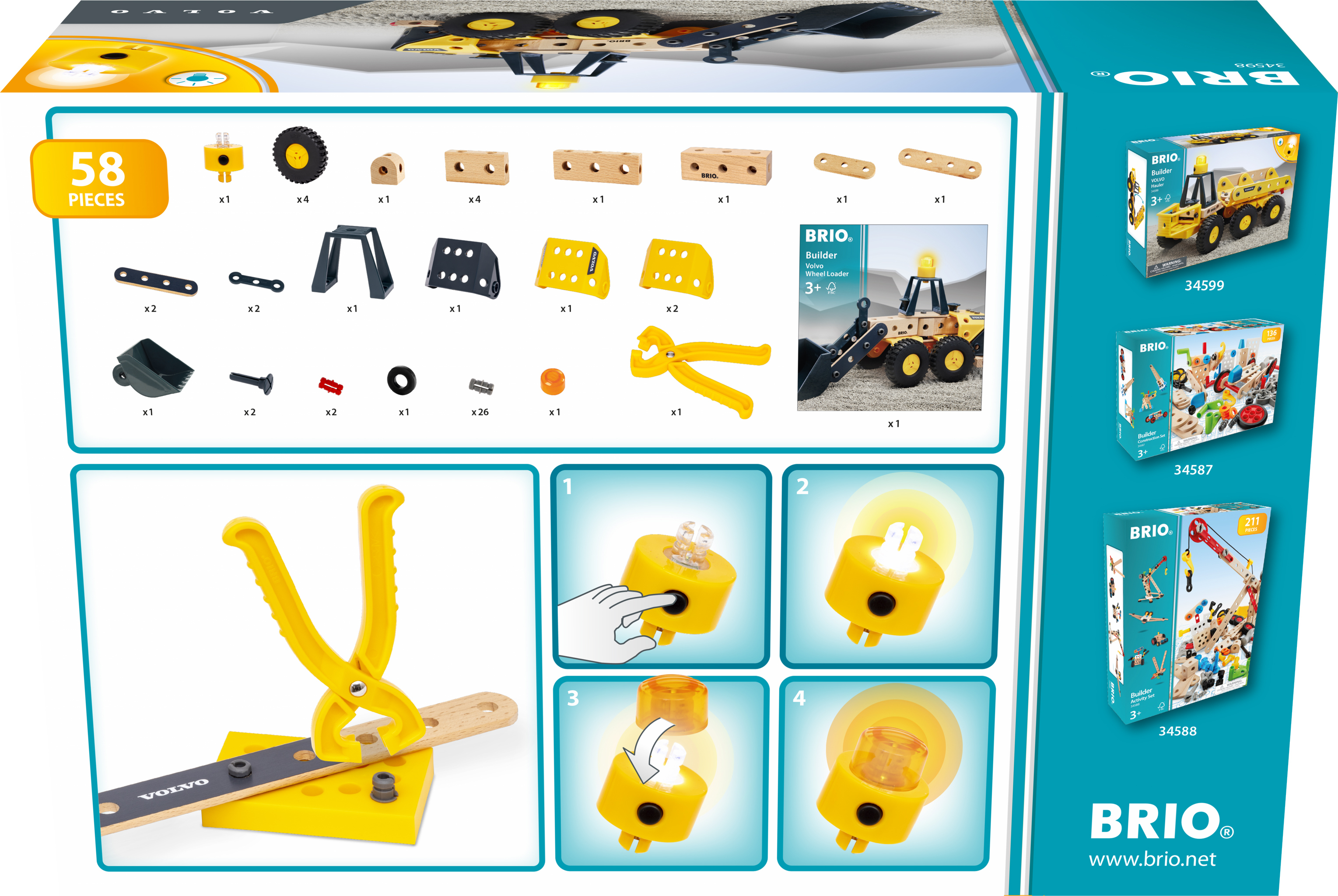 BRIO Builder 34598 - Volvo pyöräkuormaaja