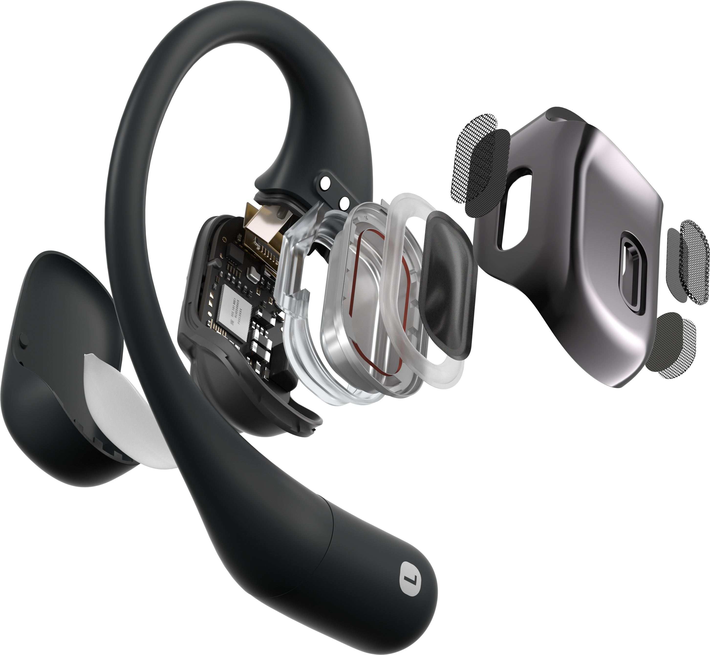 Shokz OpenFit langattomat kuulokkeet, musta