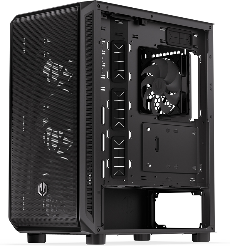 Endorfy Arx 500 ARGB Mid Tower ATX-kotelo ikkunalla, musta