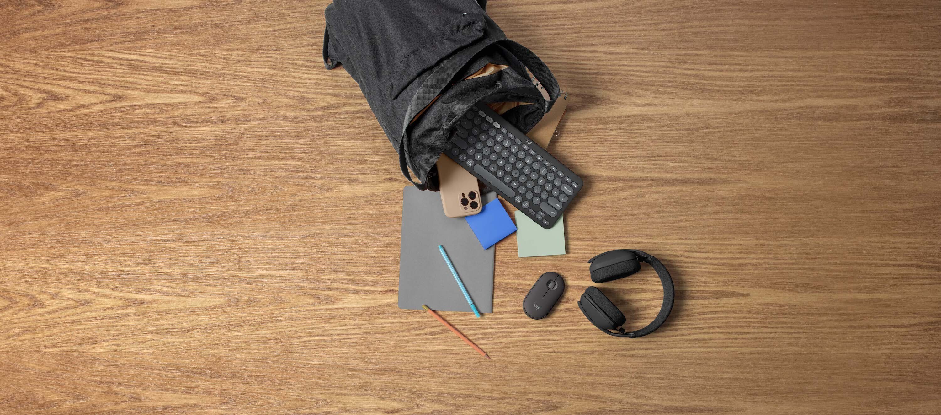 Logitech Pebble 2 Combo -näppäimistö ja hiiri, harmaa