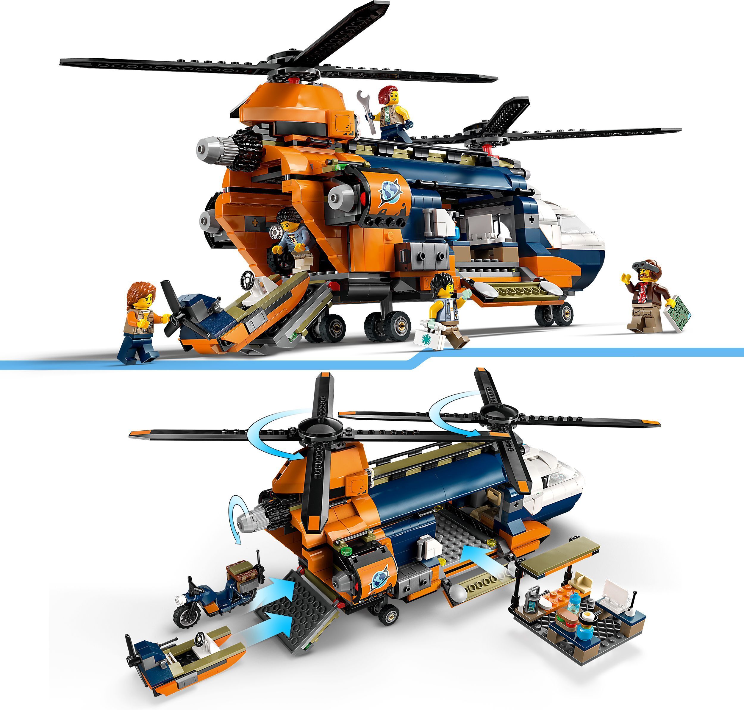 LEGO City Exploration 60437  - Viidakkotutkijan helikopteri leirissä