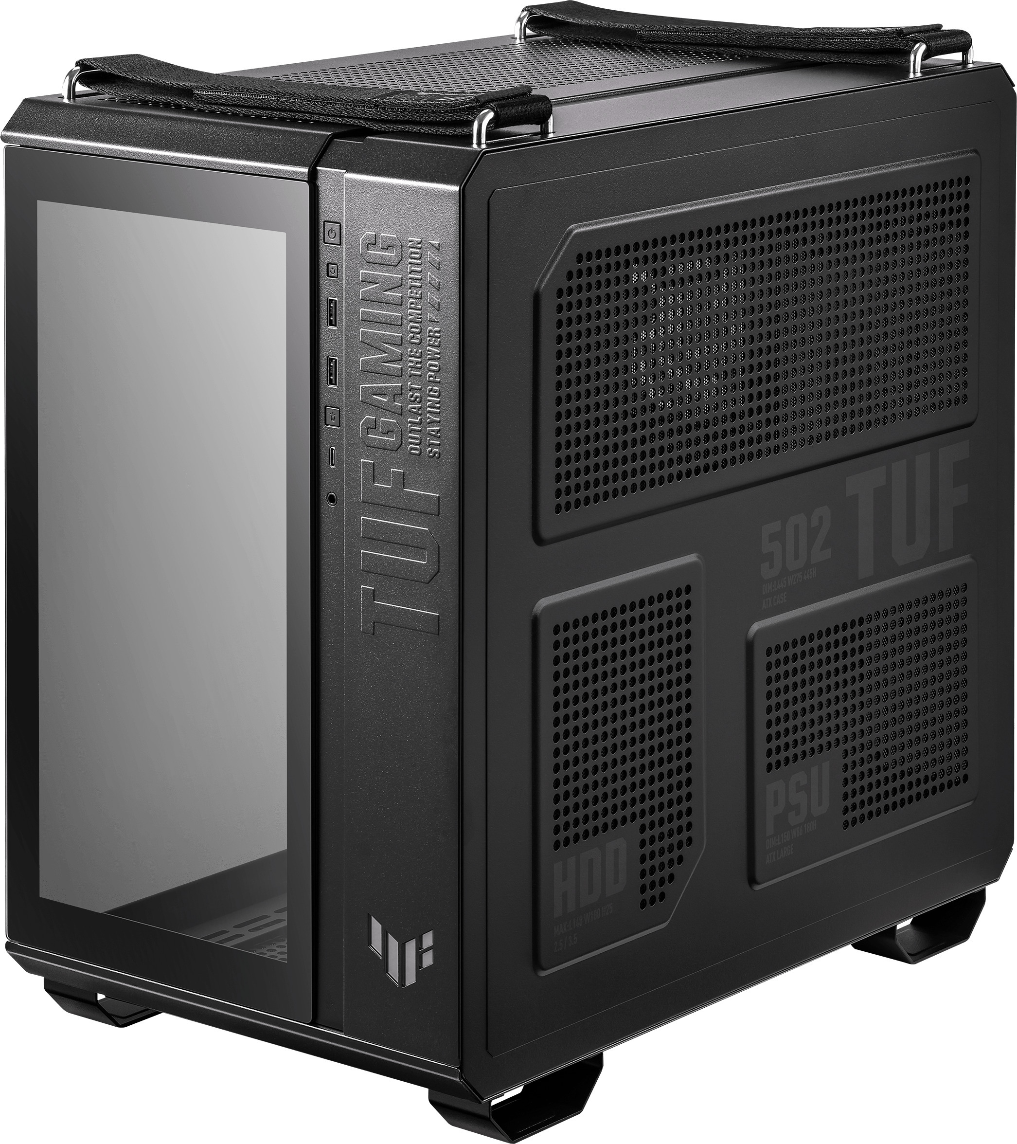 Asus TUF Gaming GT502 PLUS TG ARGB ATX-kotelo ikkunalla, musta