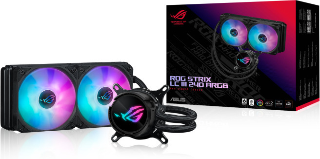 Asus ROG STRIX LC III 240 ARGB -nestejäähdytysjärjestelmä, musta