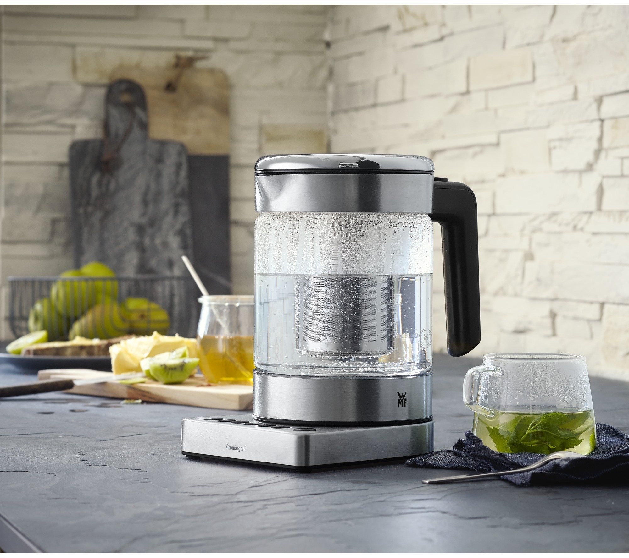 WMF KITCHENminis Vario -teenkeitin ja vedenkeitin, lasi/teräs