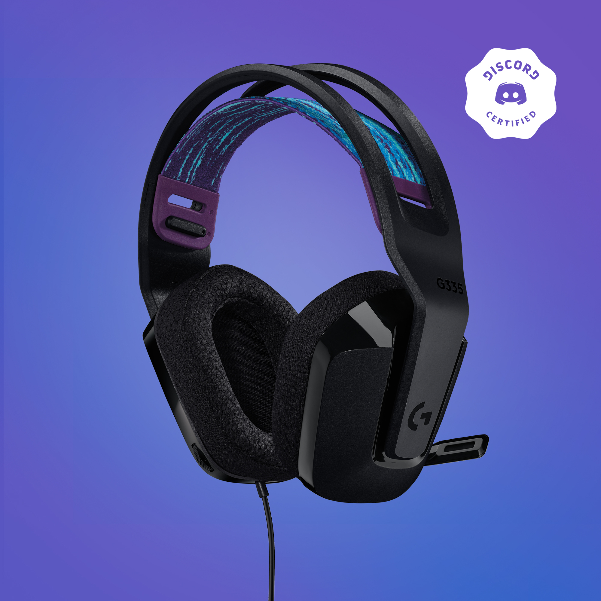 Logitech G335 -pelikuulokkeet, musta