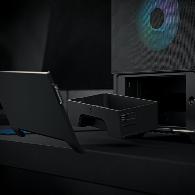 Fractal Design Pop Air RGB Cyan Core TG ATX-kotelo ikkunalla, musta/syaani