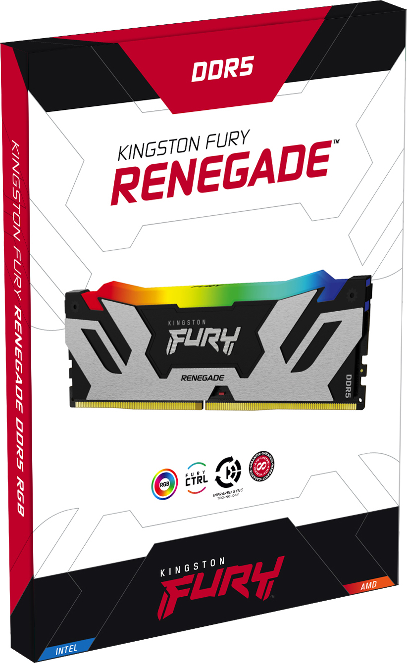 Kingston FURY Renegade RGB DDR5 7200 MHz CL38 16 Gt -muistimoduli