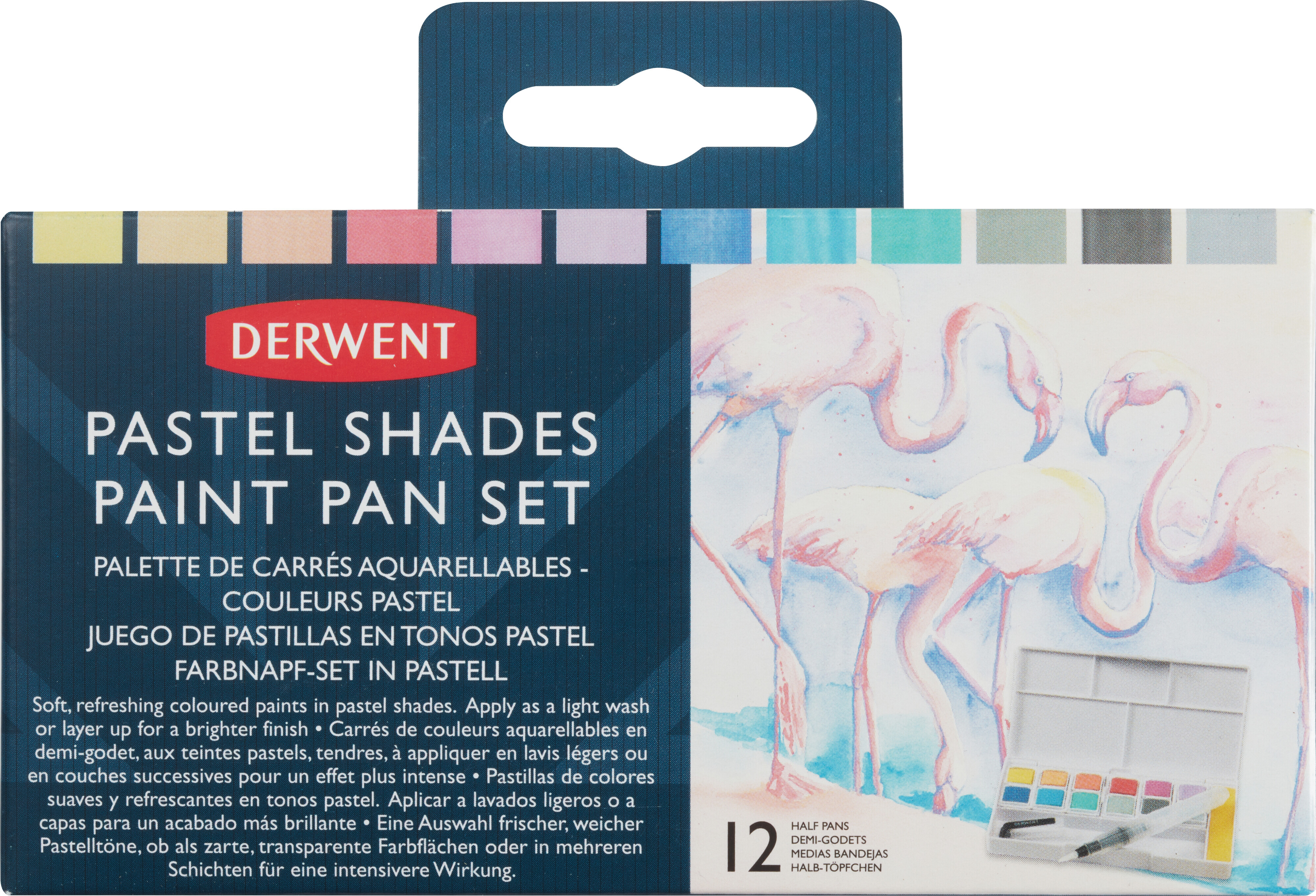 Paint pan. Набор акварели Derwent. Graphitint Paint Pan Set Derwent.