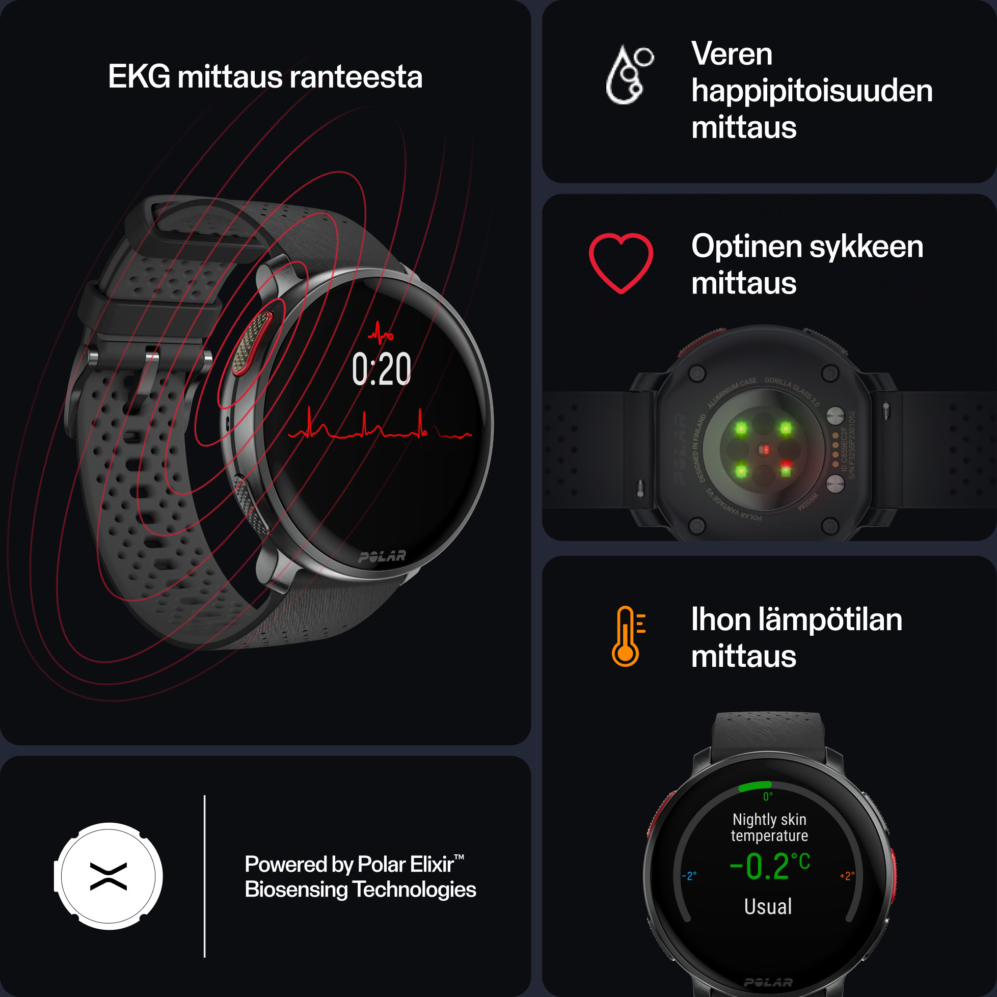 Polar Vantage V3 -premium-urheilukello, aprikoosi