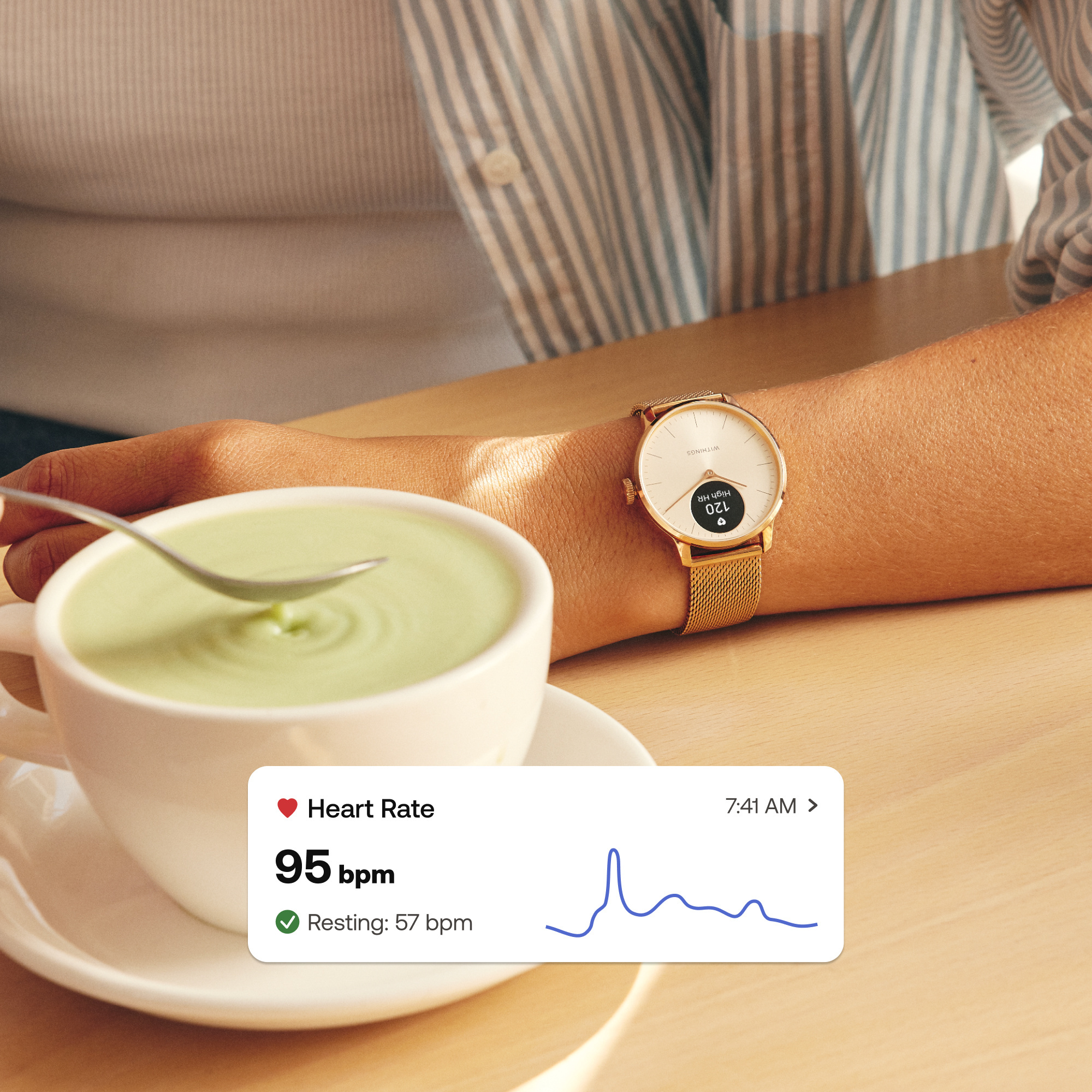 Withings Scanwatch Light -älykello, 37 mm, valkoinen / harmaa