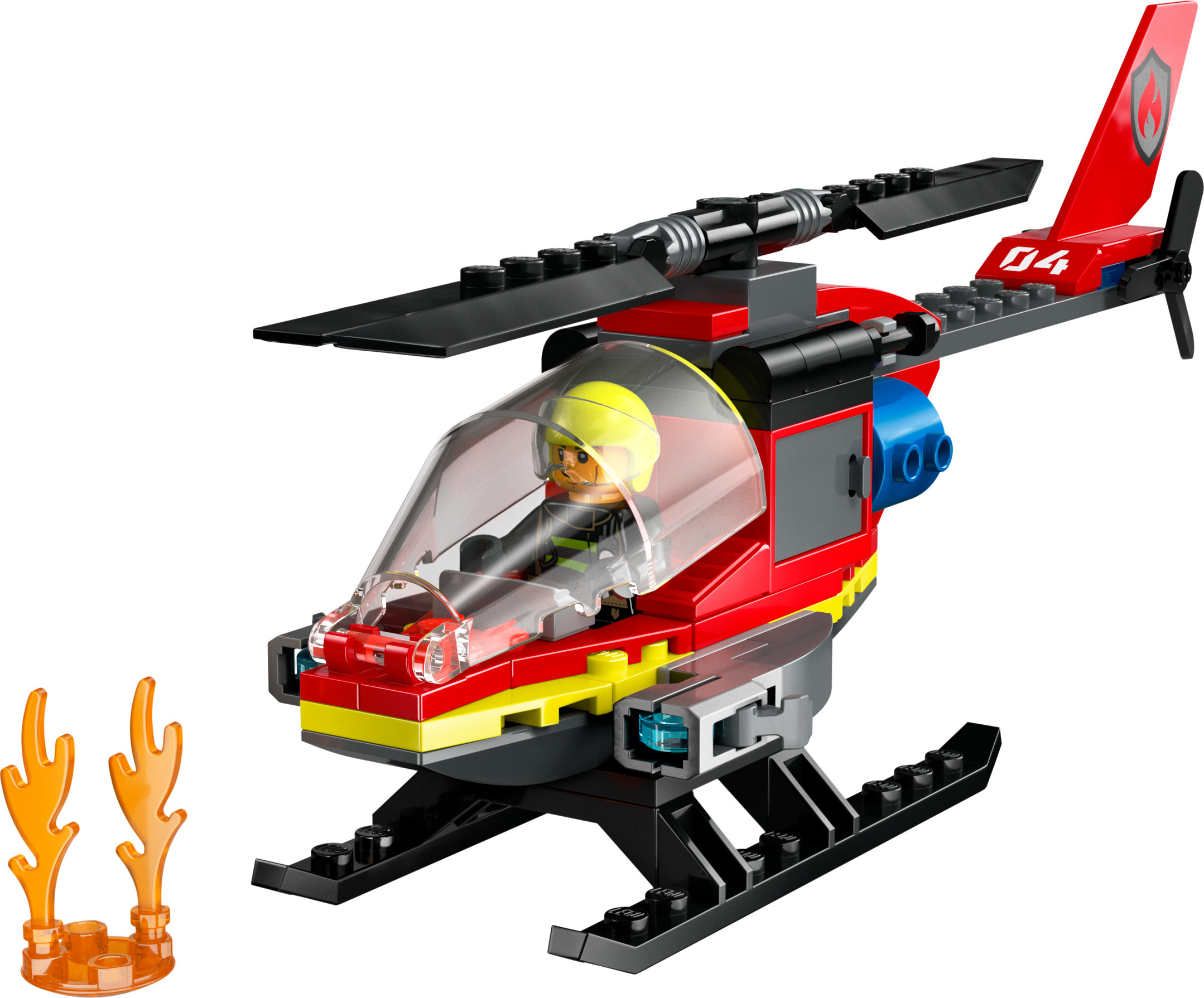 LEGO City Fire 60411  - Palokunnan pelastushelikopteri