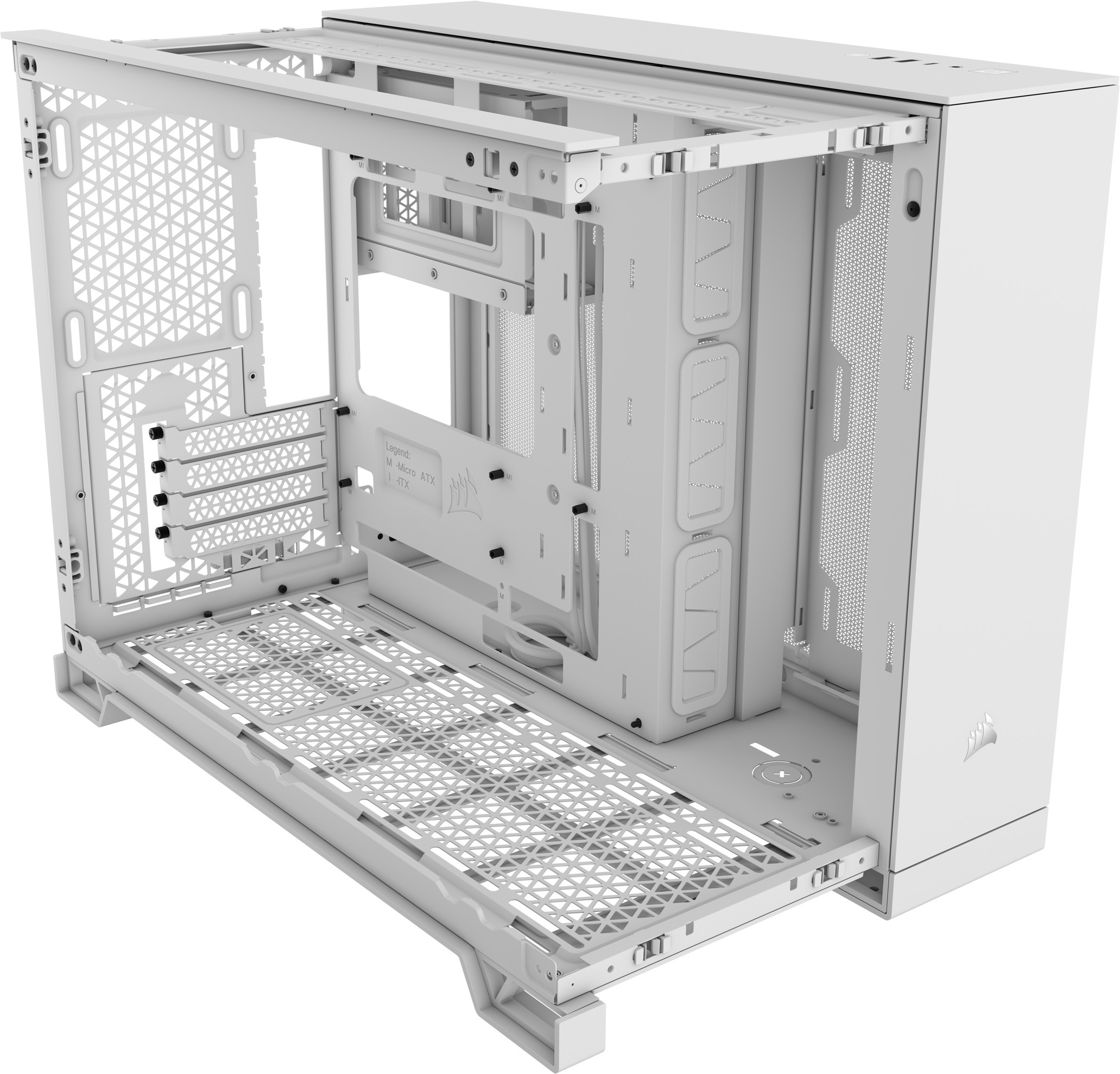 Corsair 2500D Airflow Micro-ATX-kotelo ikkunalla, valkoinen