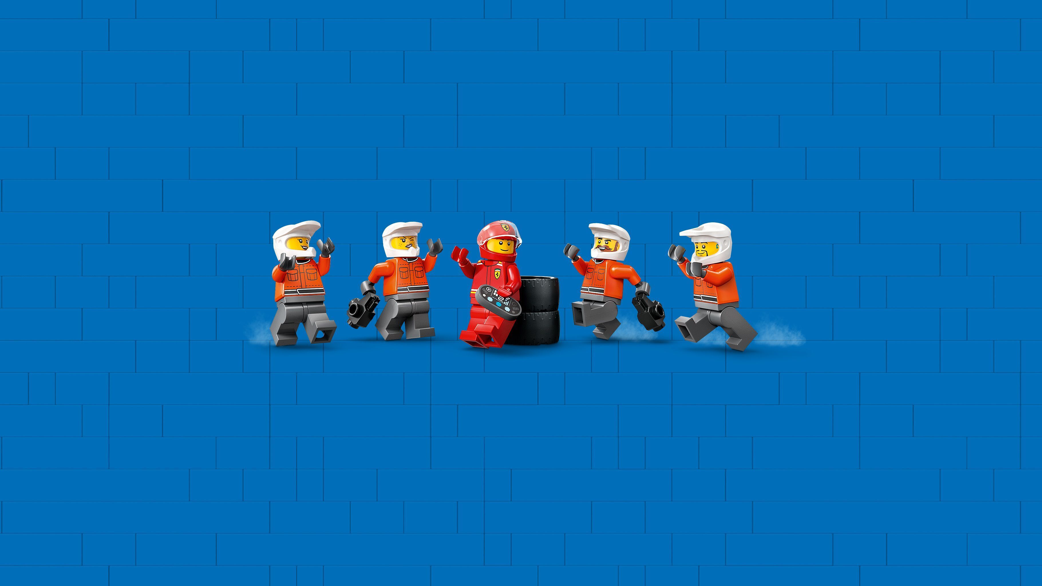 LEGO City 60443 – F1-varikkopysähdys ja varikkomiehistö sekä Ferrari-auto