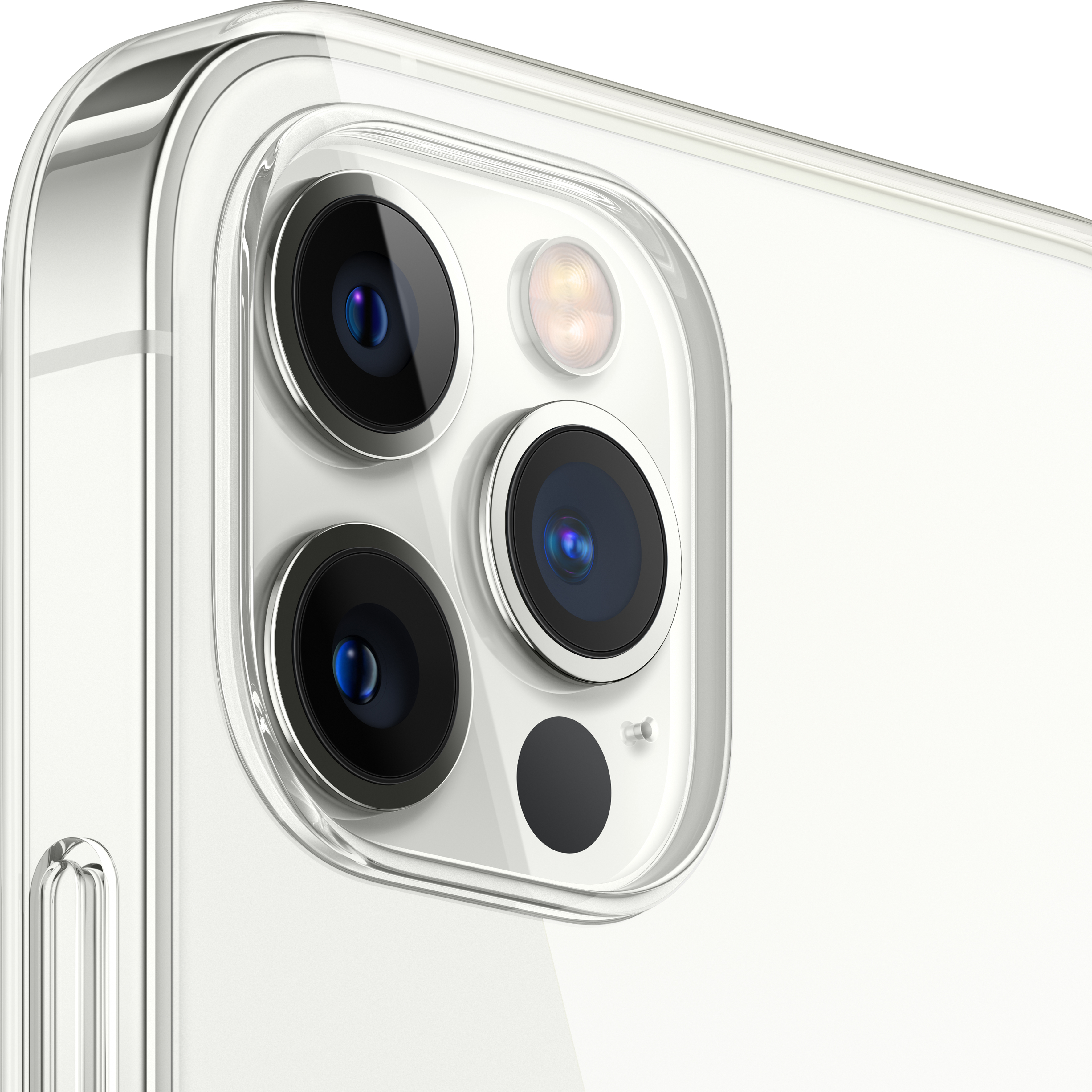 Apple iPhone 12 / 12 Pro -silikonikuori MagSafella, läpinäkyvä (MHLM3)