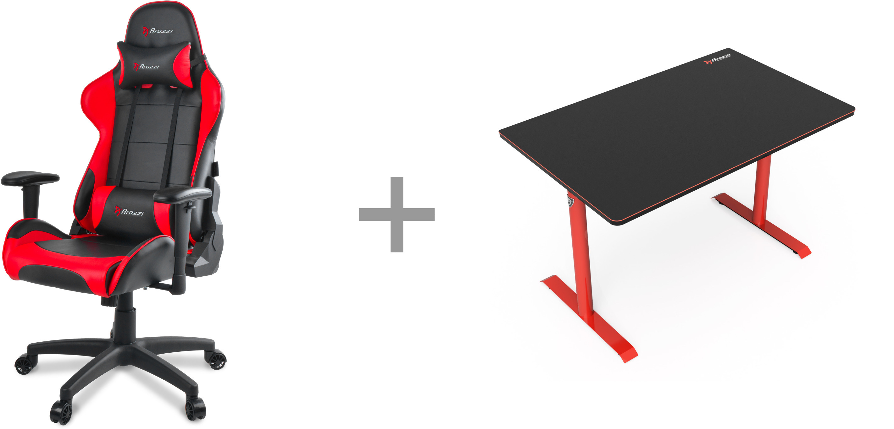 Arozzi Verona V2 Gaming Chair + Arozzi Arena Leggero Gaming Desk