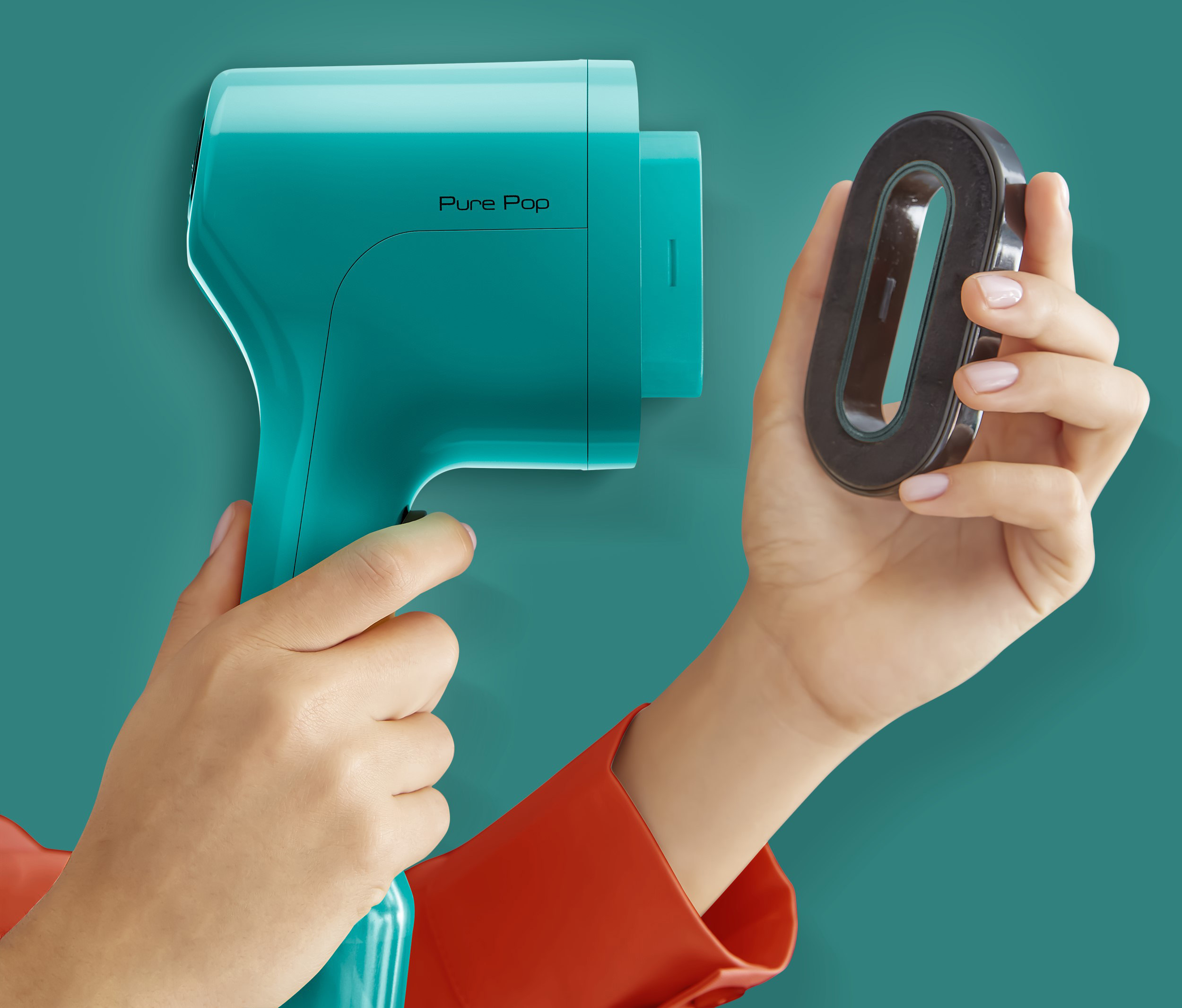 Tefal Pure Pop -tekstiilihöyrystin, punainen