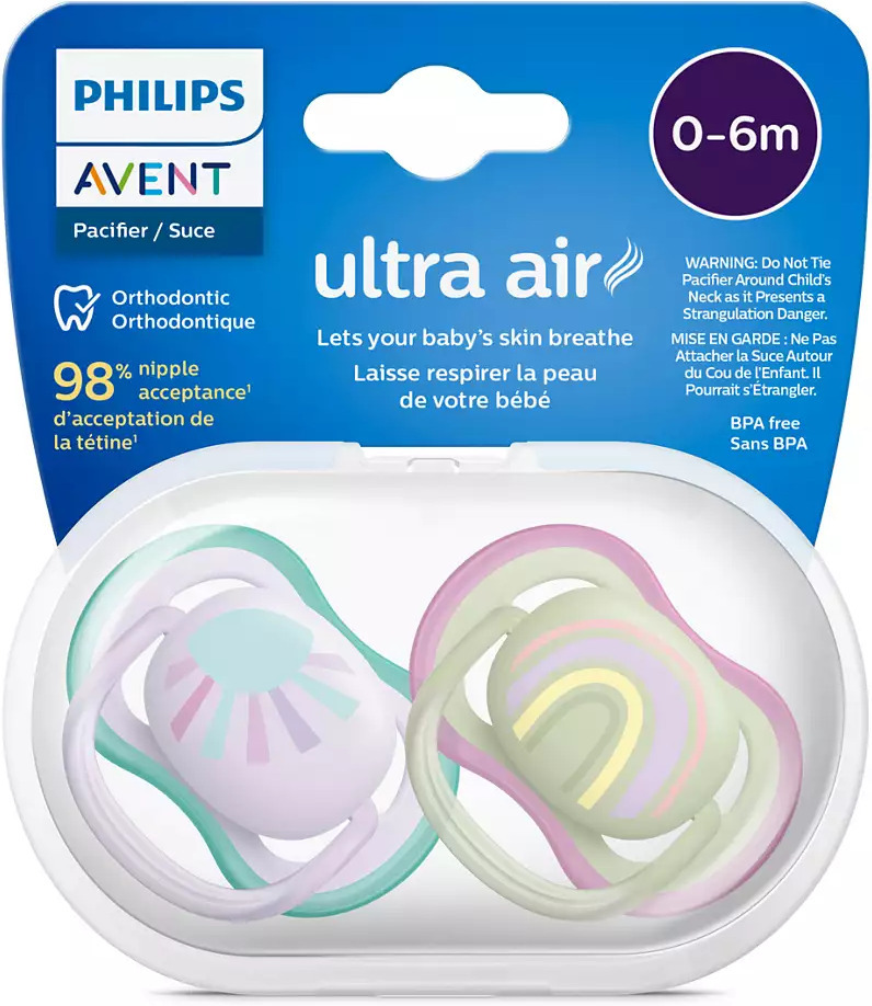 Philips Avent SCF085/58 Ultra Air -tutit 0-6 kk, 2 kpl, aurinko