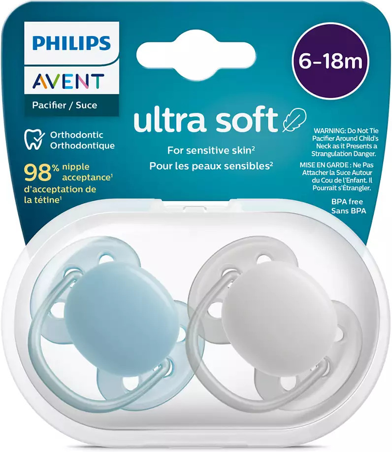 Philips Avent SCF091/31 Ultra Soft -tutit, 0-6 kk, 2 kpl, violetti