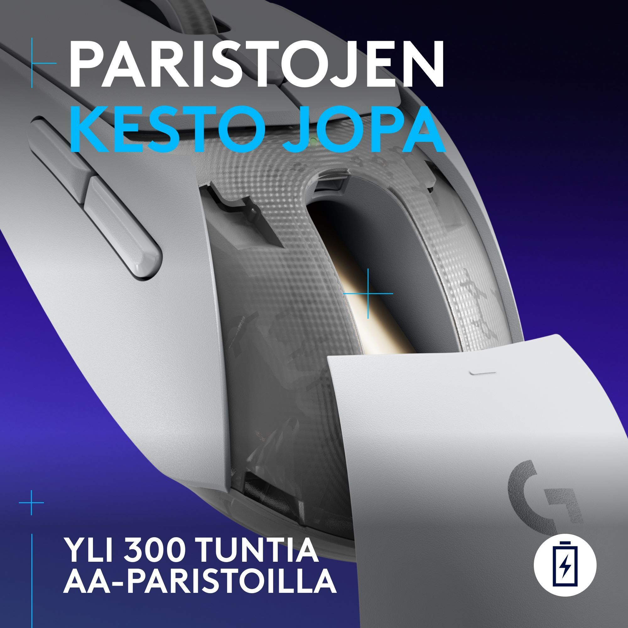 Logitech G309 LIGHTSPEED -langaton pelihiiri, valkoinen