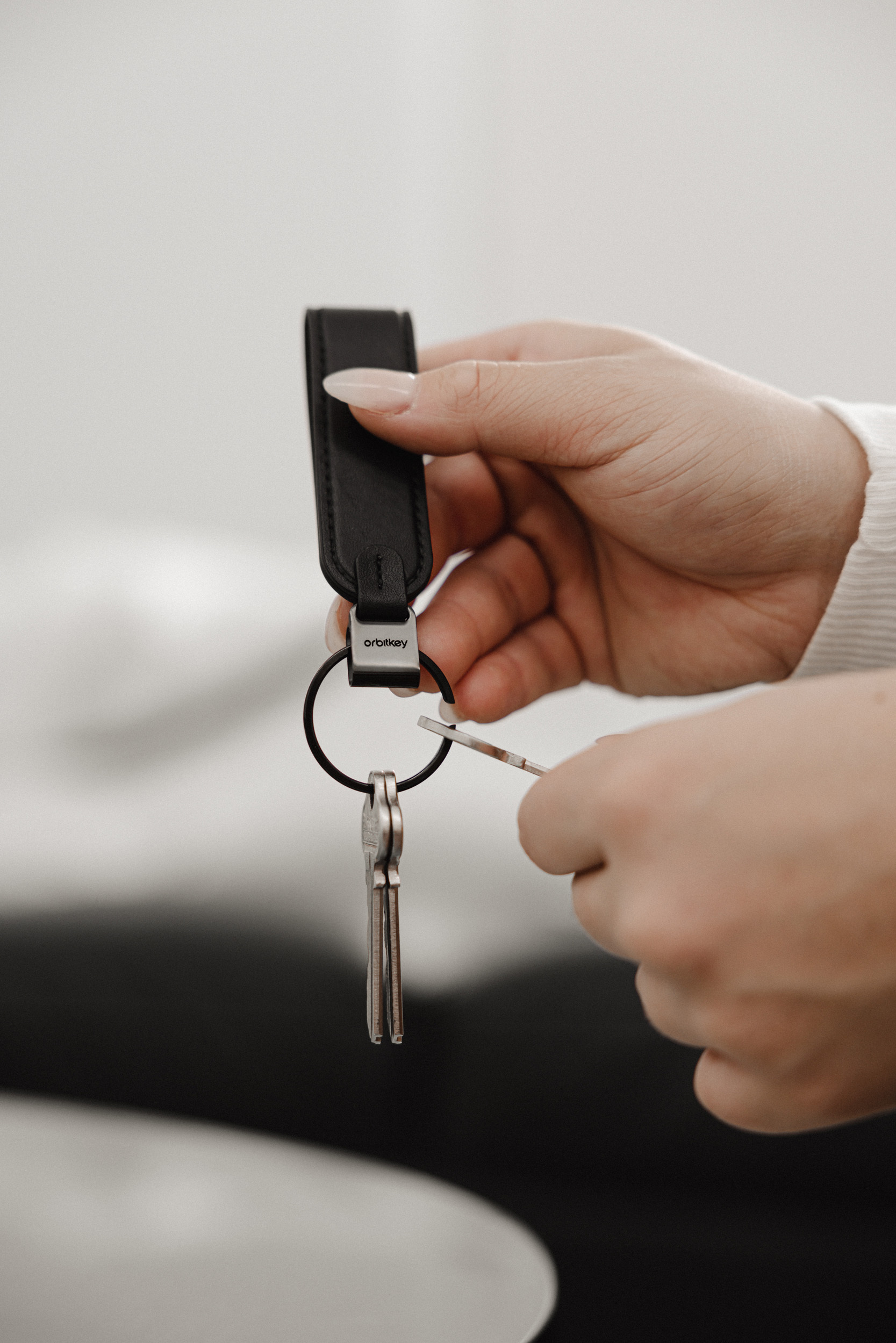 Orbitkey Loop Keychain -avaimenperälenkki, musta