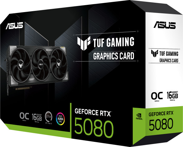 ASUS TUF Gaming GeForce RTX 5080 16 Gt GDDR7 OC Edition näytönohjain