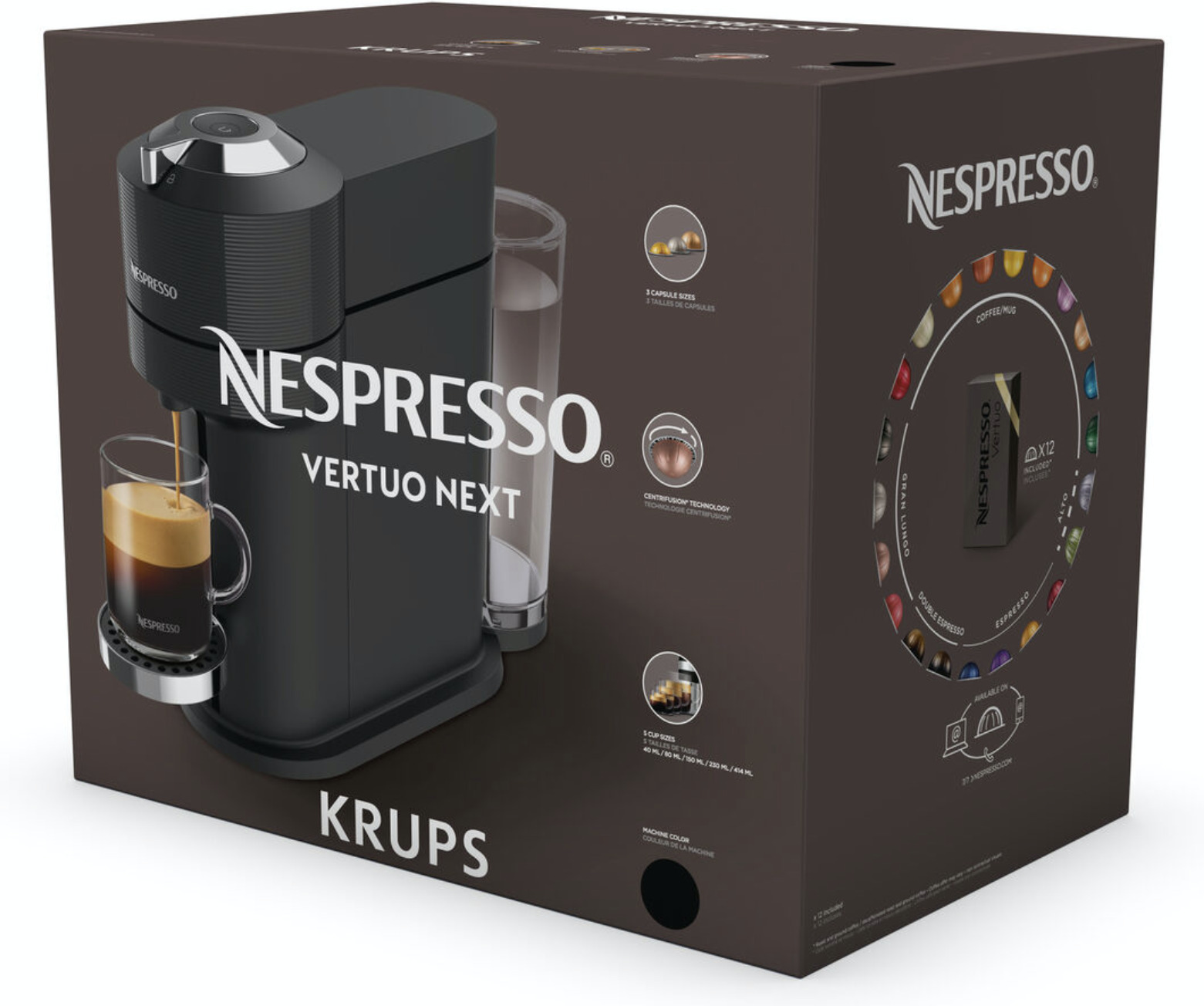 Nespresso Vertuo Next Premium -kapselikeitin, musta