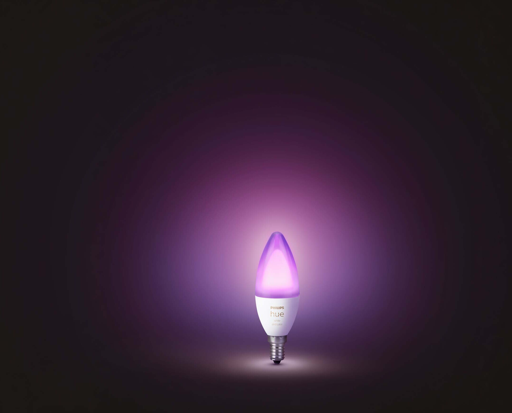 Philips Hue White and Color Ambiance -LED-älylamppu, BT, E14, 470 lm, 2kpl pakkaus