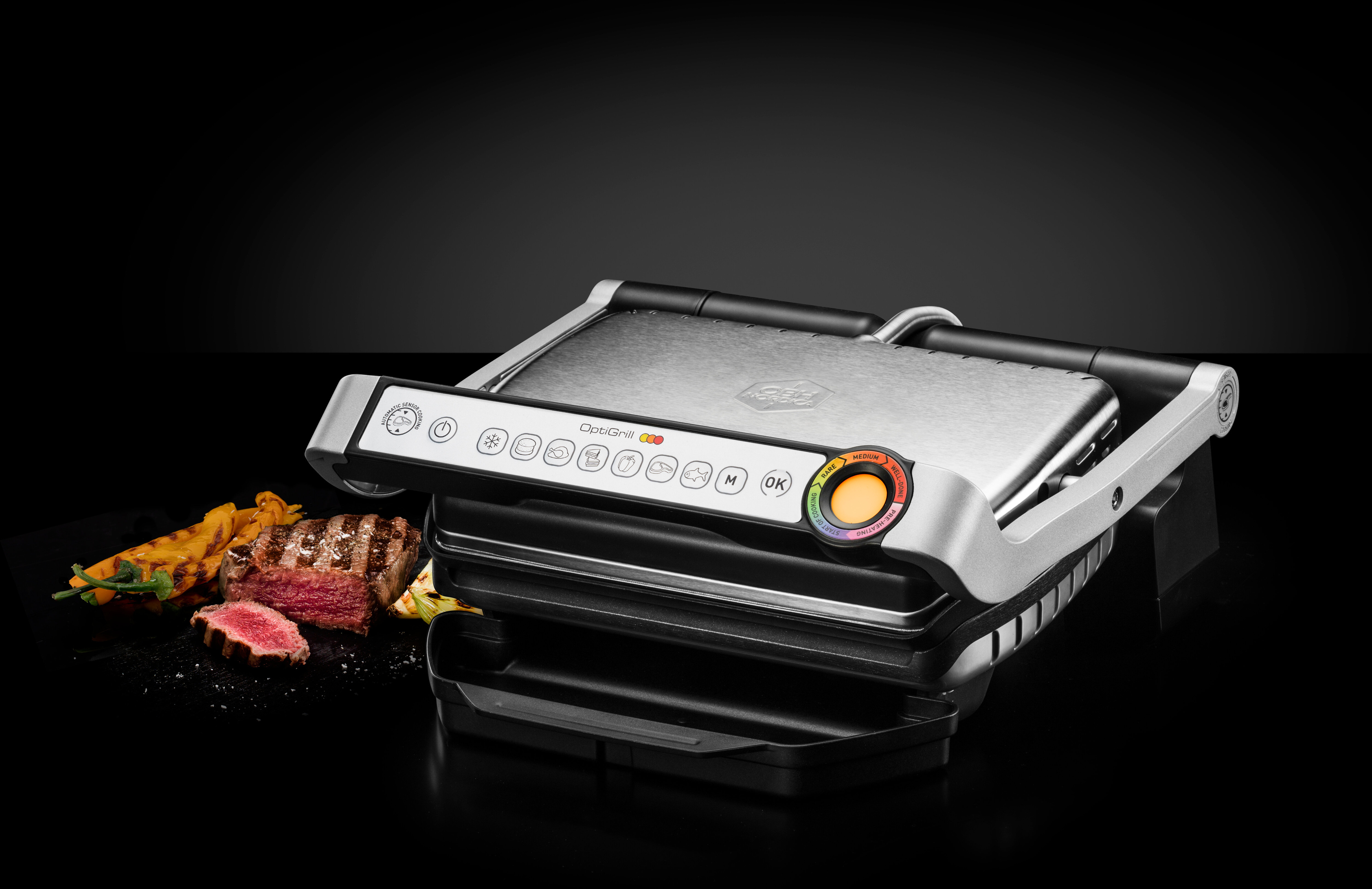 OBH Nordica OptiGrill Extra -pöytägrilli, ruostumaton teräs