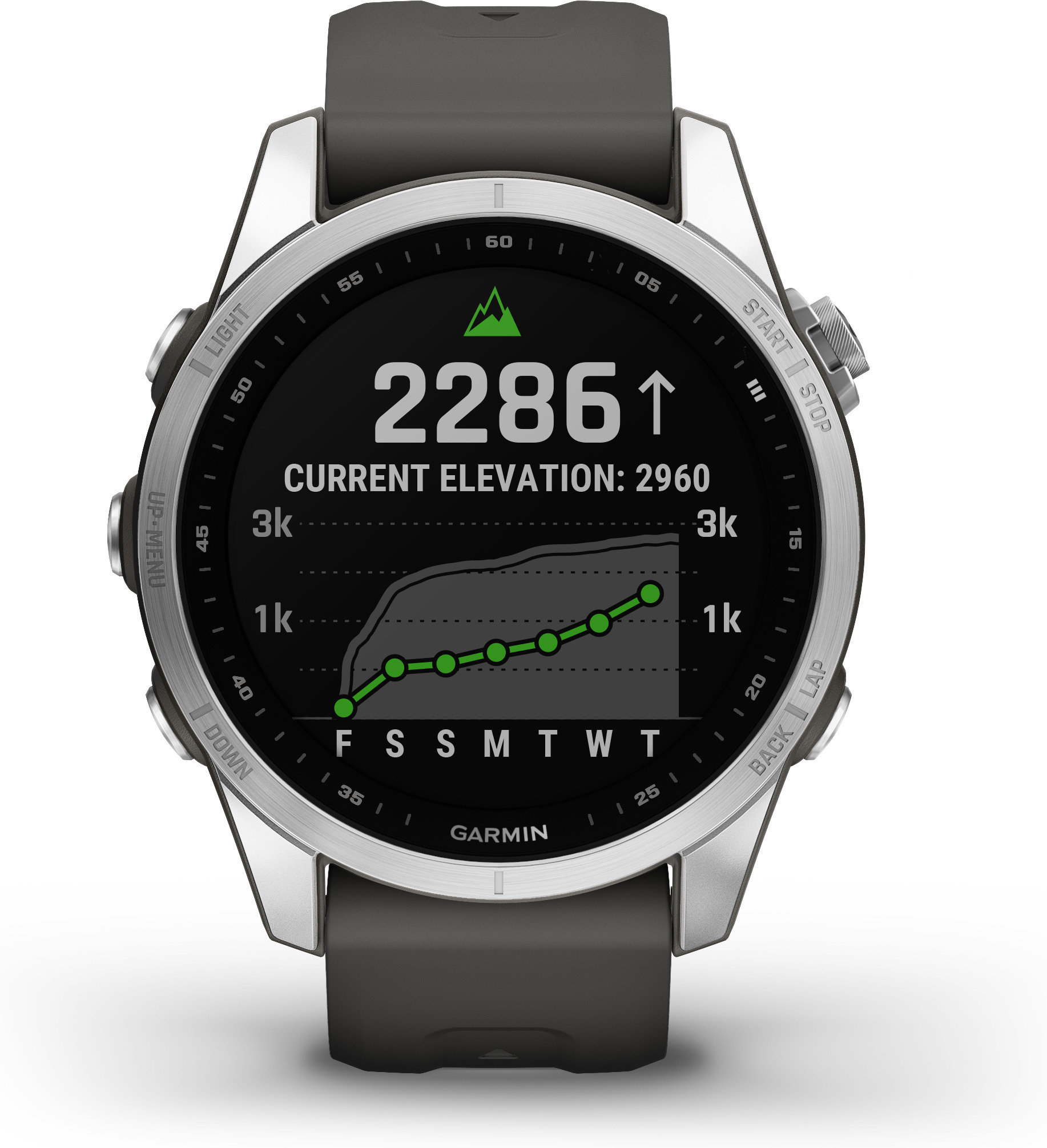 Garmin Fenix 7S -urheilukello, hopea