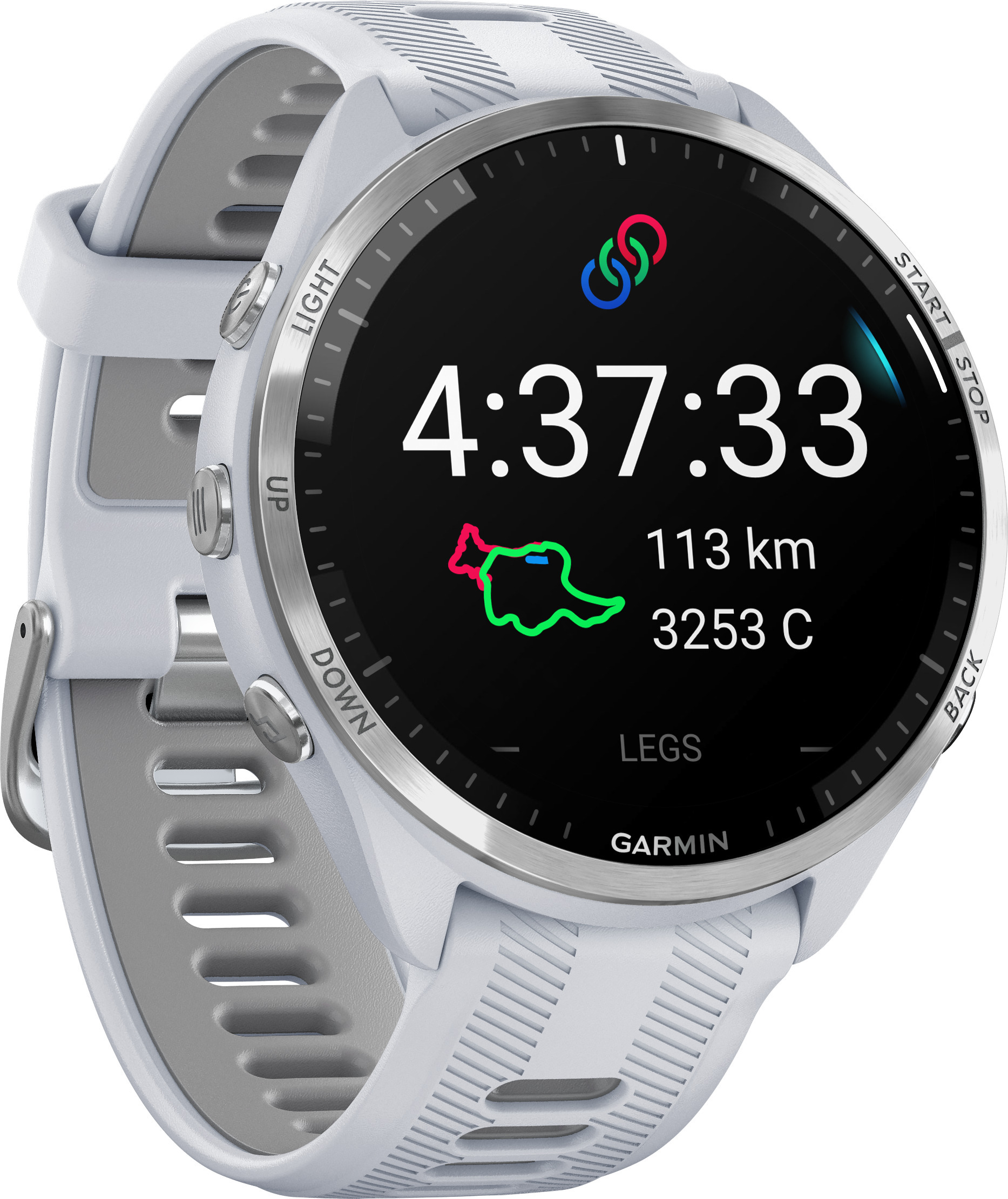 Garmin Forerunner 965 -urheilukello, vaaleanharmaa
