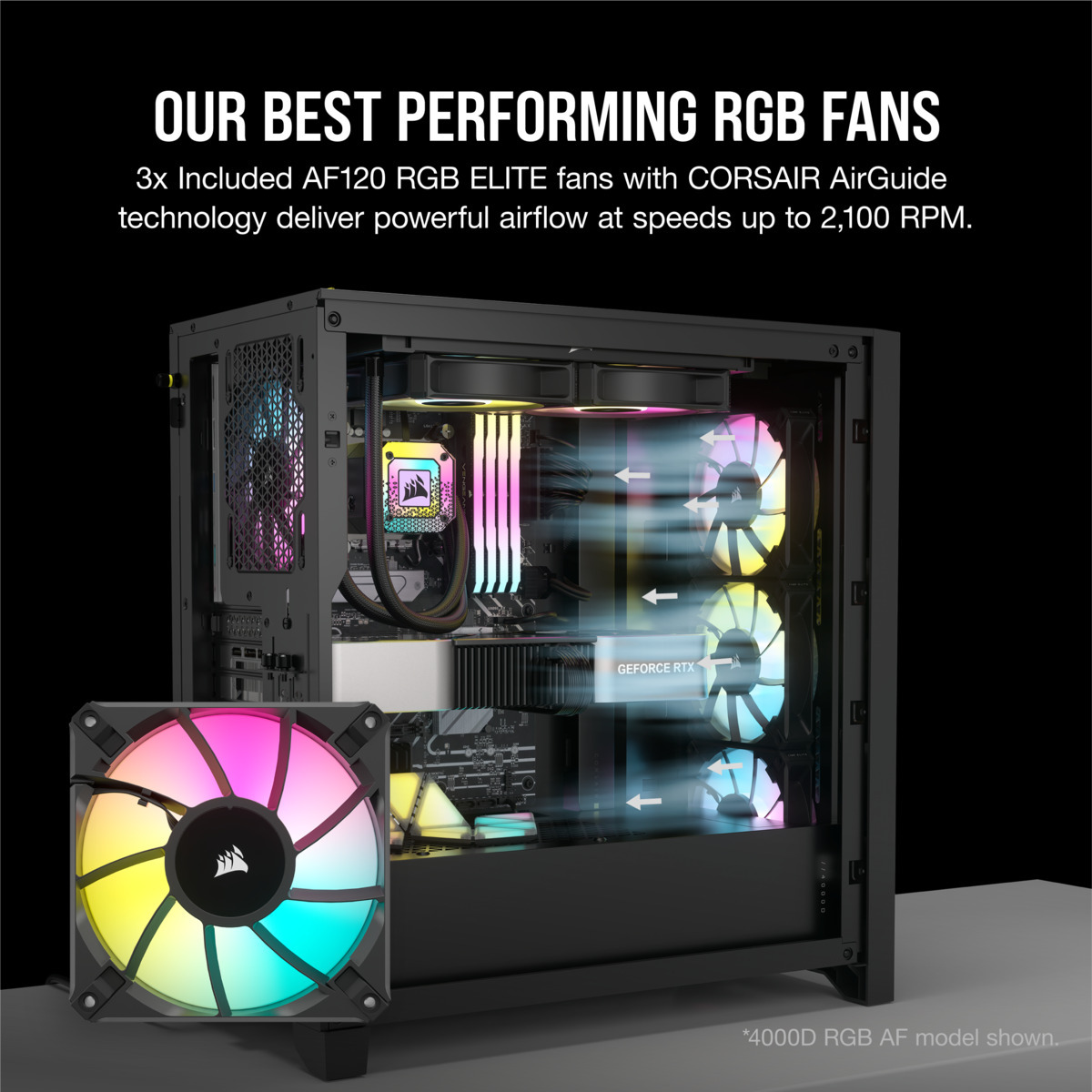 Corsair iCUE 5000D RGB AIRFLOW Mid Tower ATX-kotelo ikkunalla, musta