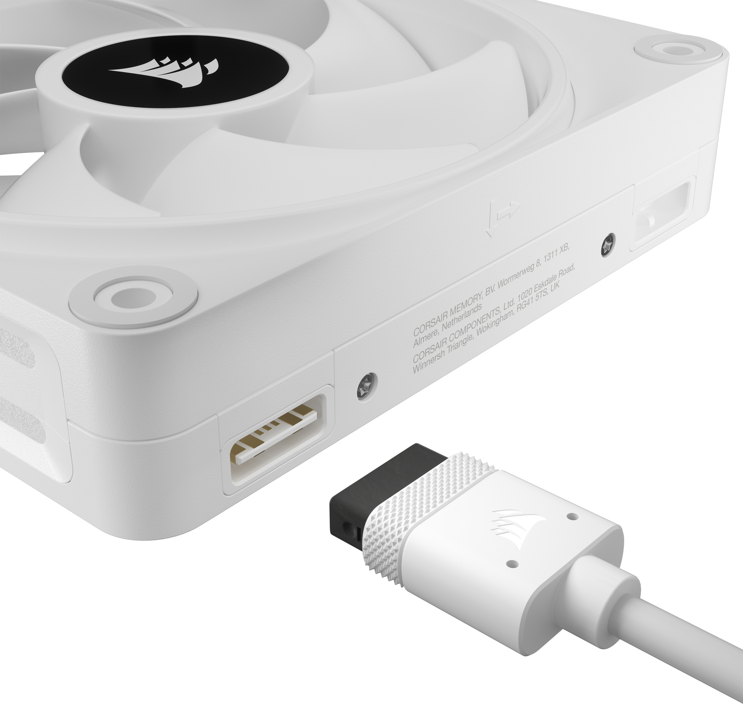 Corsair iCUE LINK QX120 RGB PWM -tuuletin, 120 mm, valkoinen, 3 kpl Starter Kit