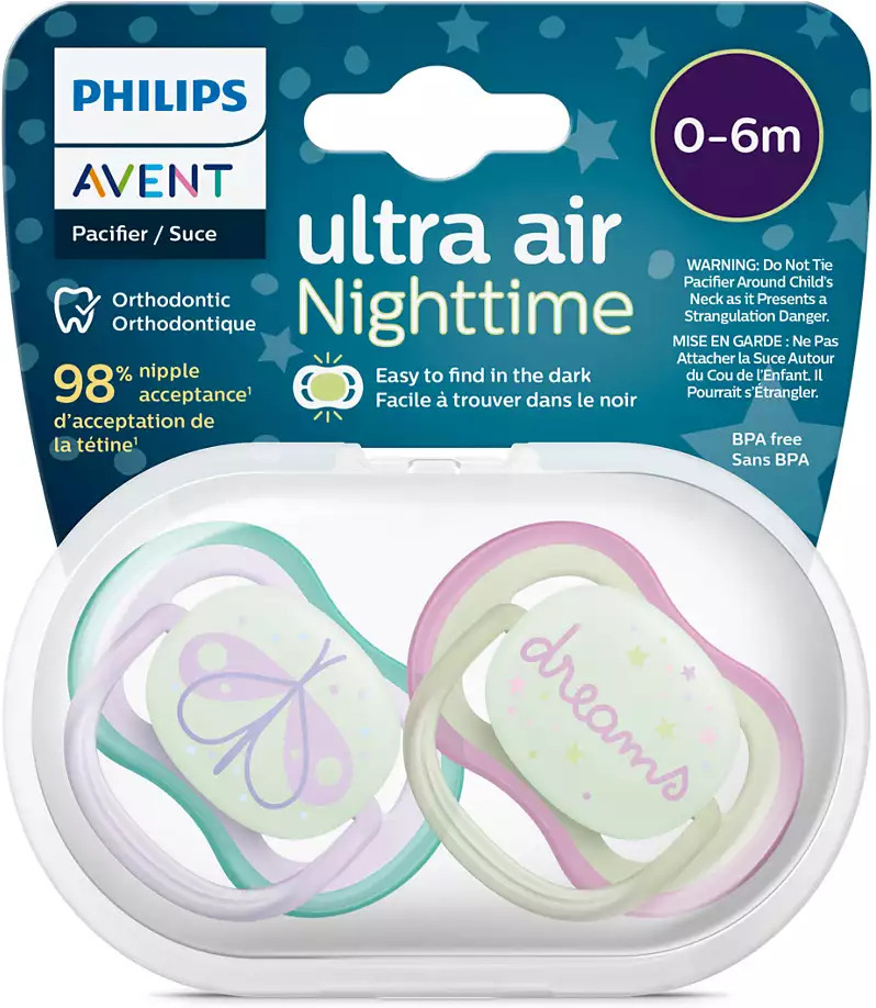 Philips Avent SCF376/13 Ultra Air Nighttime -tutit 6-18 kk, 2 kpl, taivaankappaleet