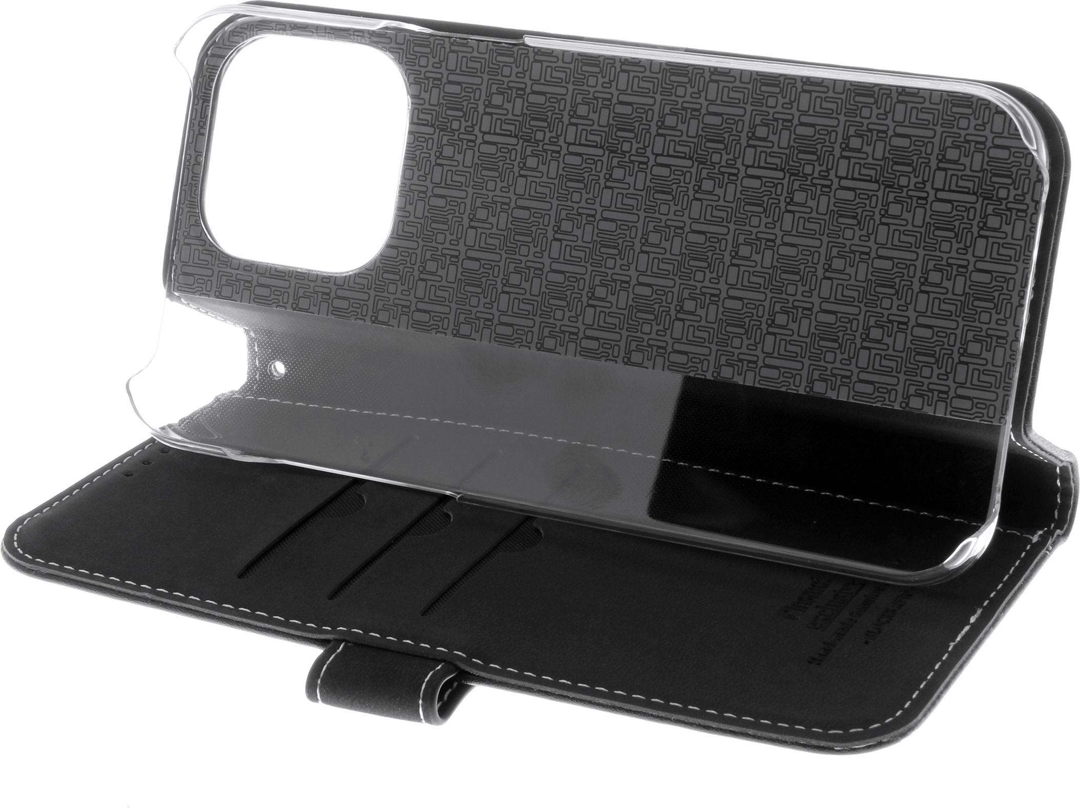 Insmat Exclusive Flip Case -lompakkokotelo, iPhone 15 Pro, valkoinen