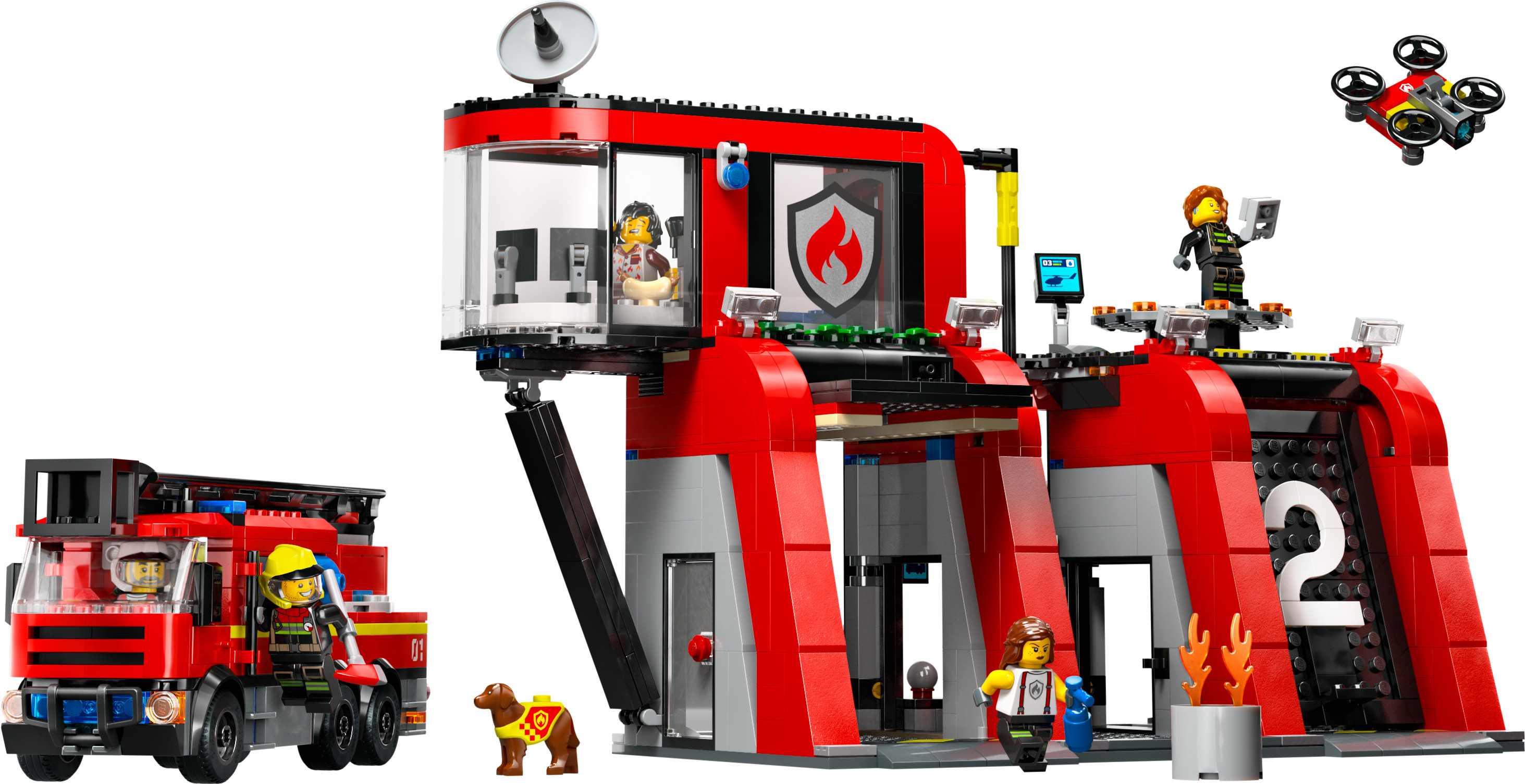 LEGO City Fire 60414 - Paloasema ja paloauto